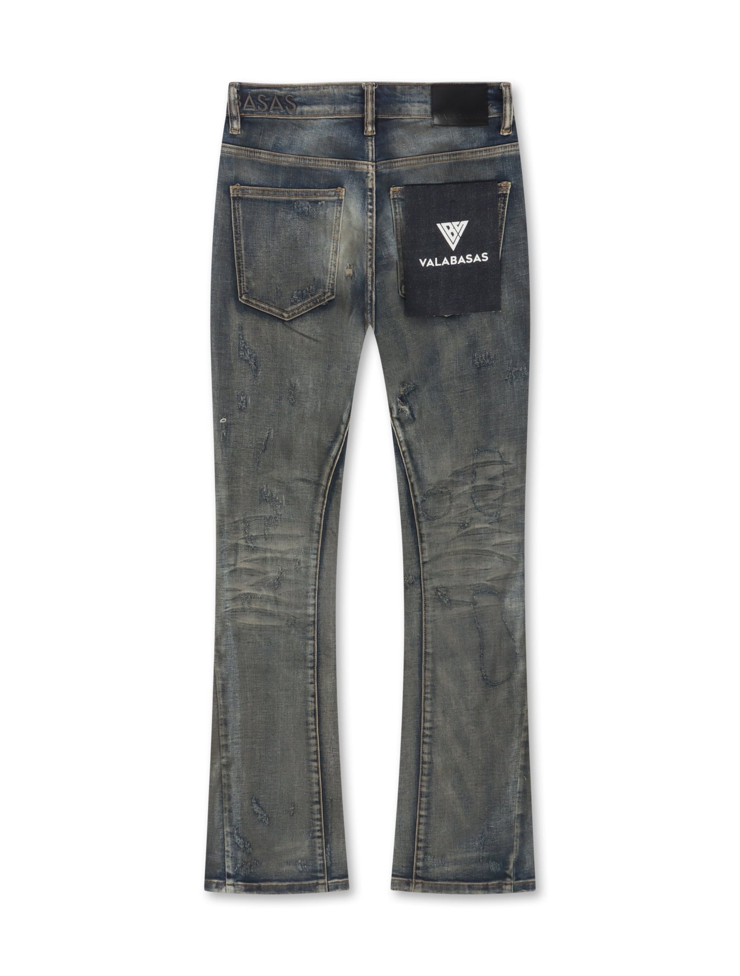 Valabasas Bald Stacked Jeans - Vintage Blue Denim Exchange