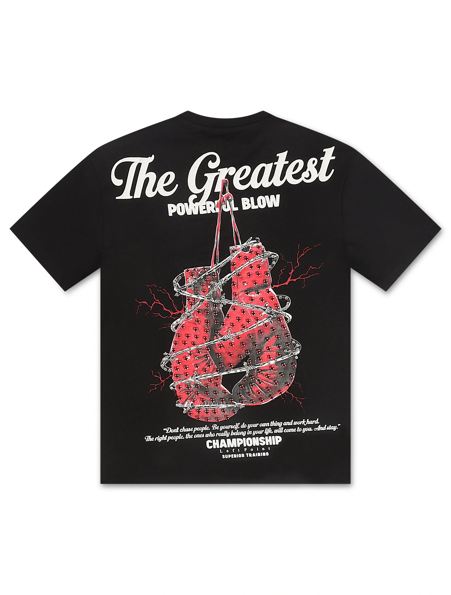 Left Point Boxing Club Tee - Black Denim Exchange