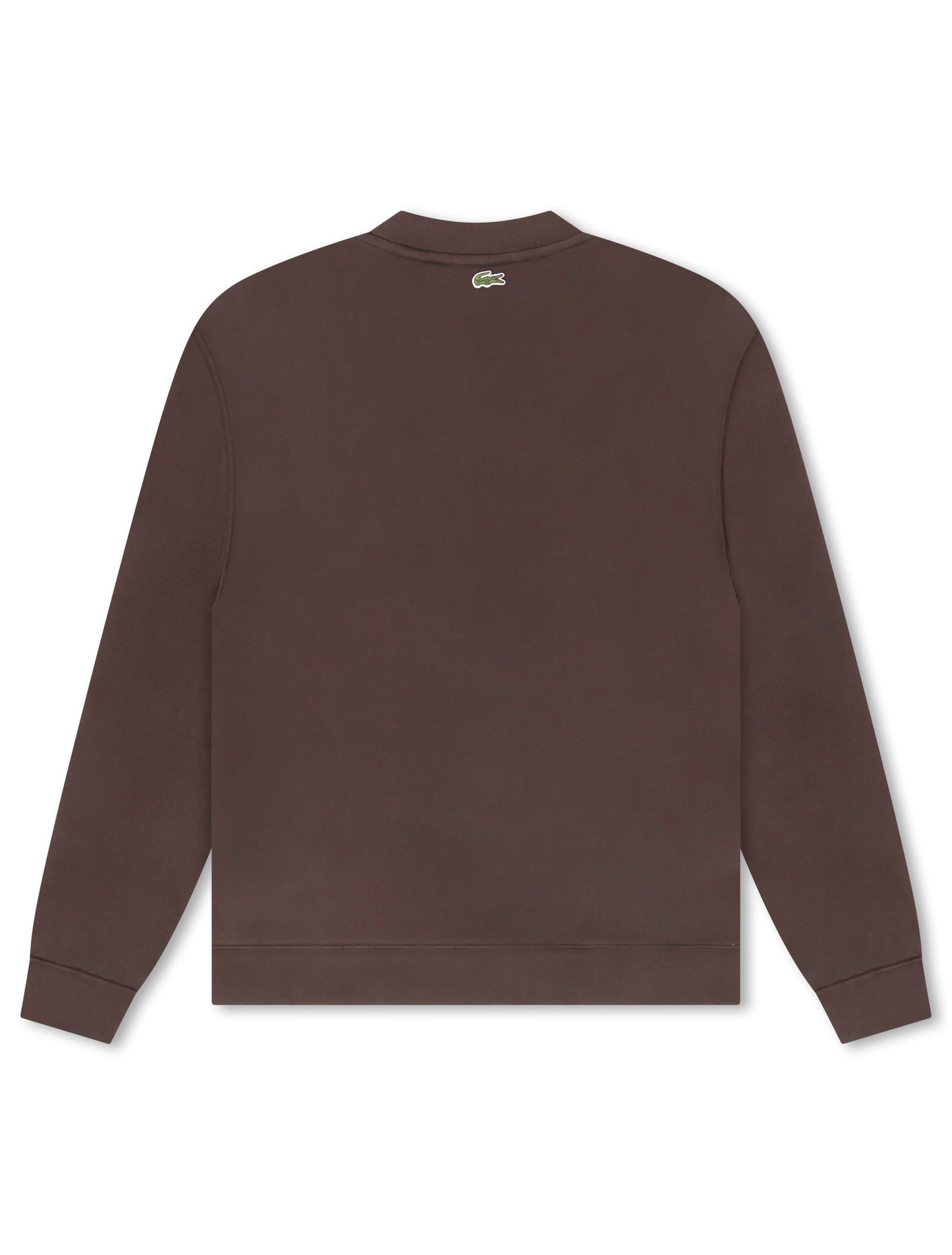 Lacoste Embroidered Shield Fleece Sweatshirt - Brown Denim Exchange