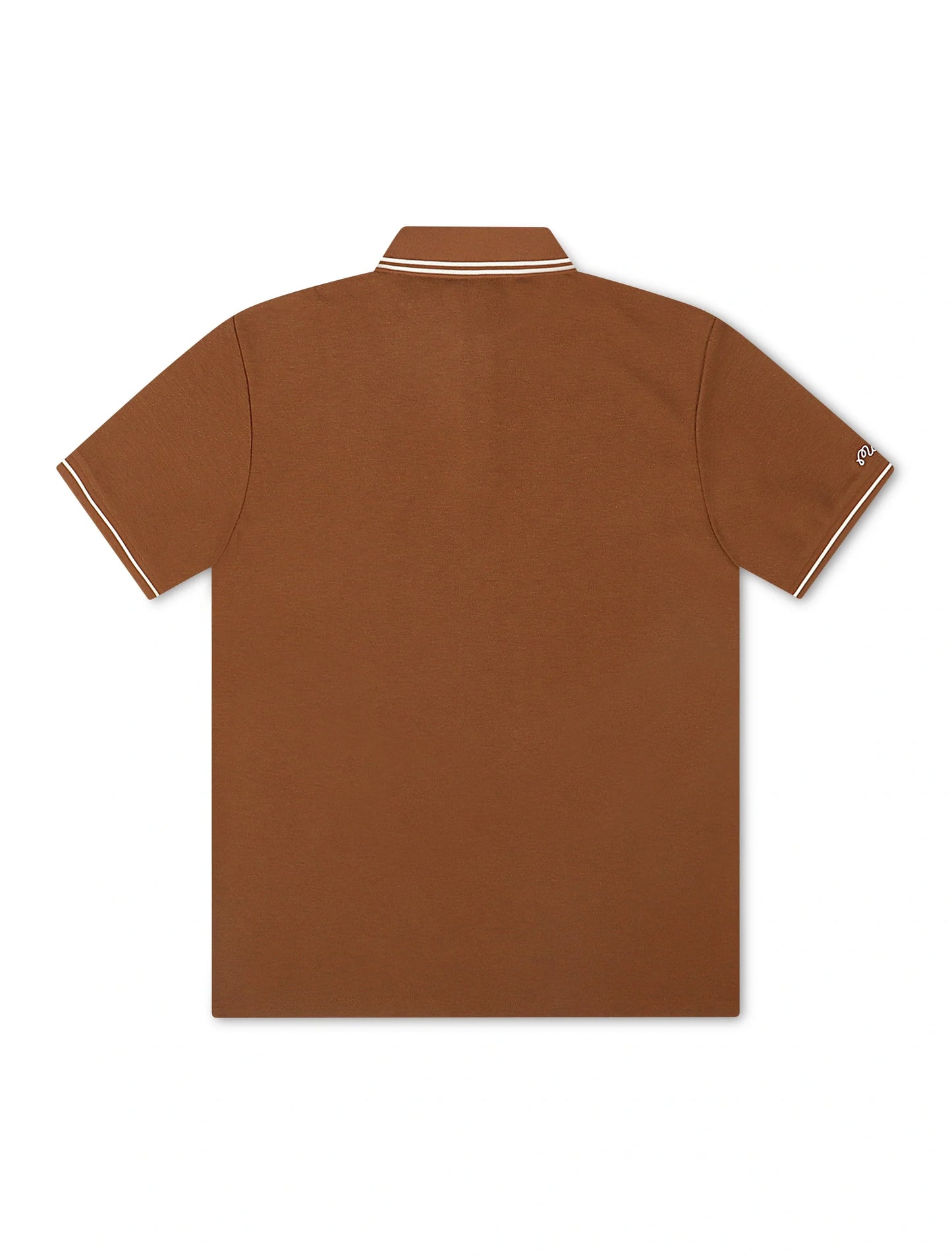 Malbon Fairway Applique Pique Polo - British Tan Denim Exchange
