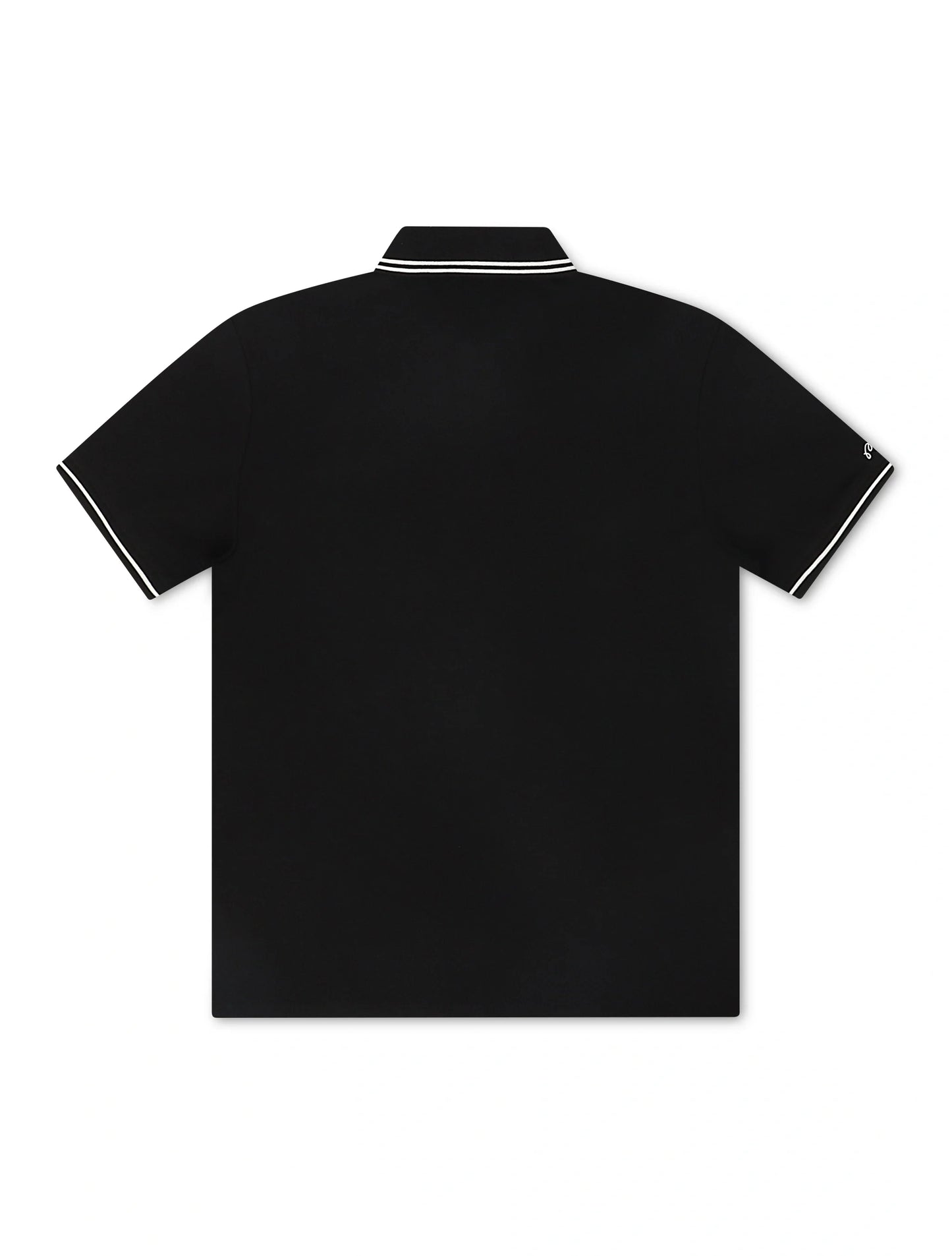 Malbon Fairway Applique Pique Polo - Black Denim Exchange