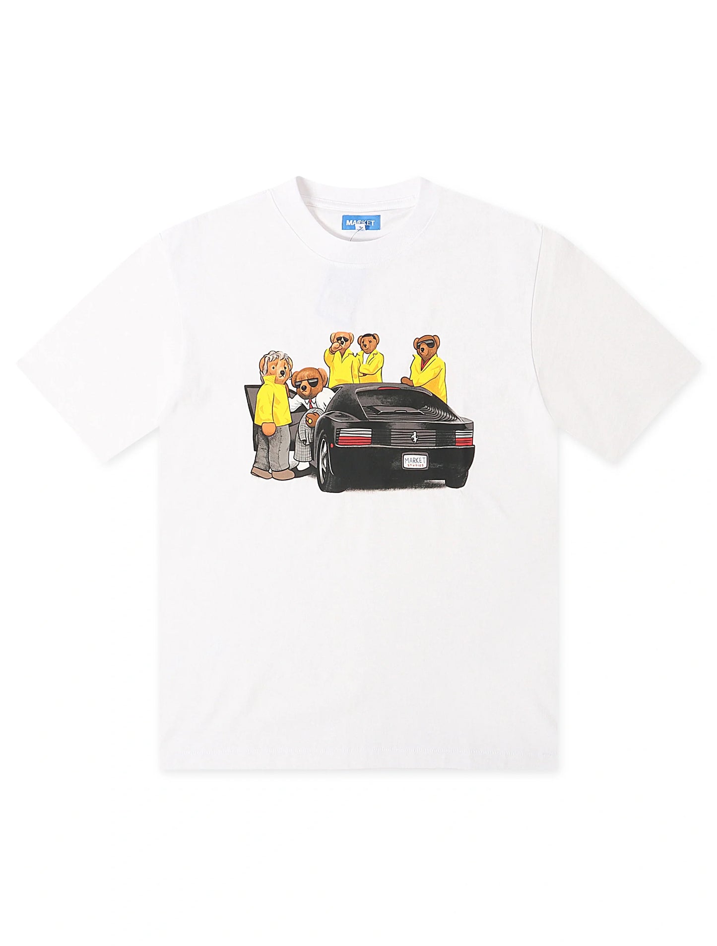 Market Studios High Security Bear Tee - White Denim Exchange
