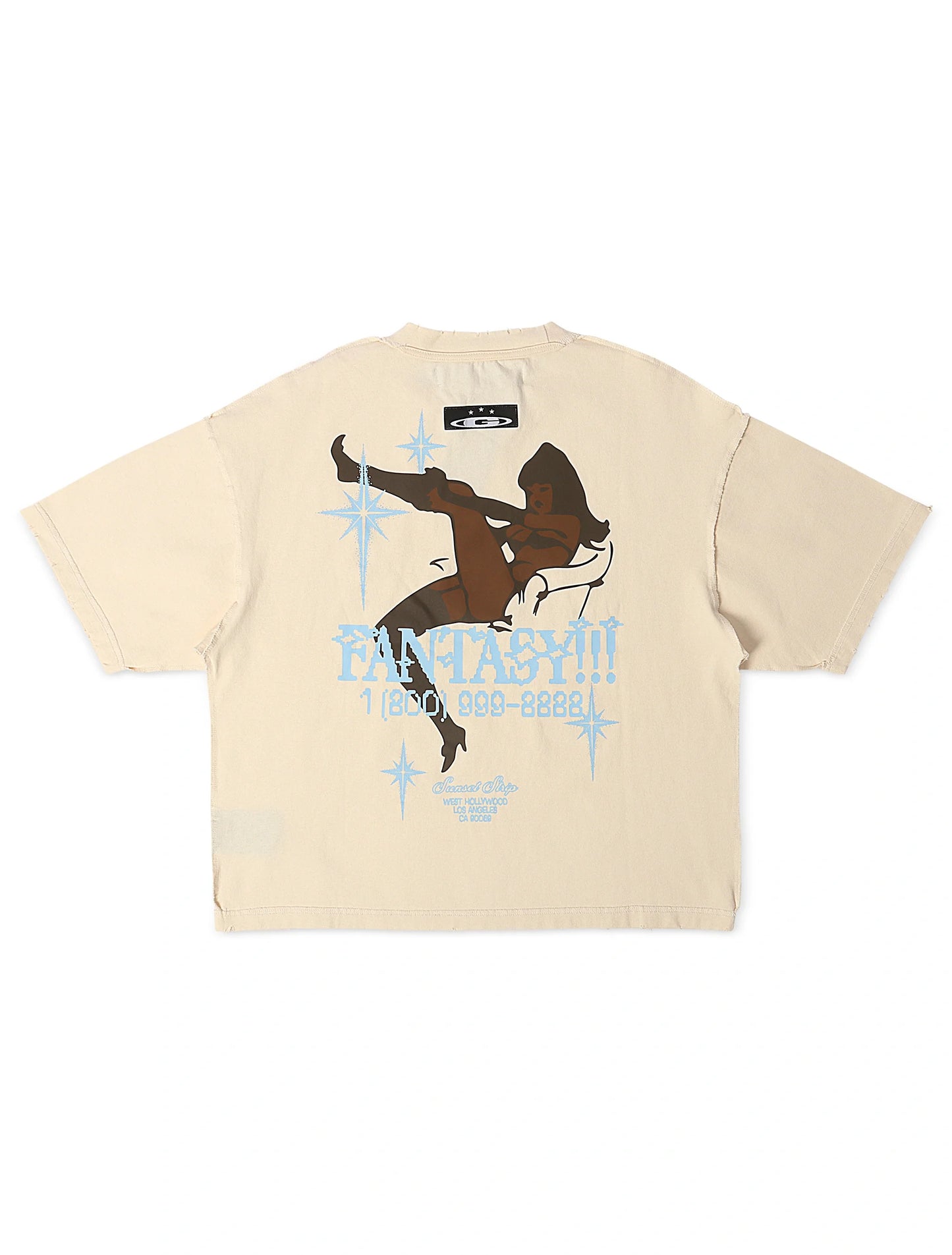 Gala Original Fantasy Cropped Tee - Cream Denim Exchange