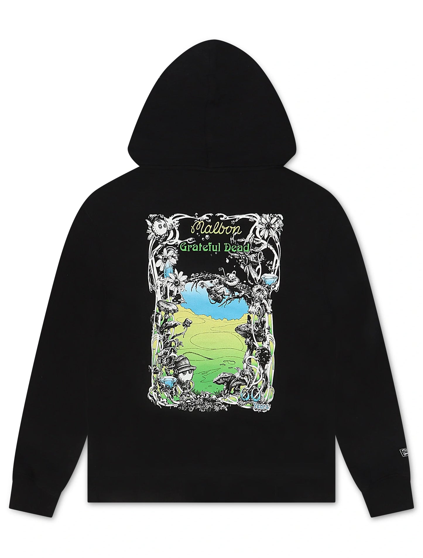 Malbon Grateful Dead Fesque Hoodie - Black Denim Exchange