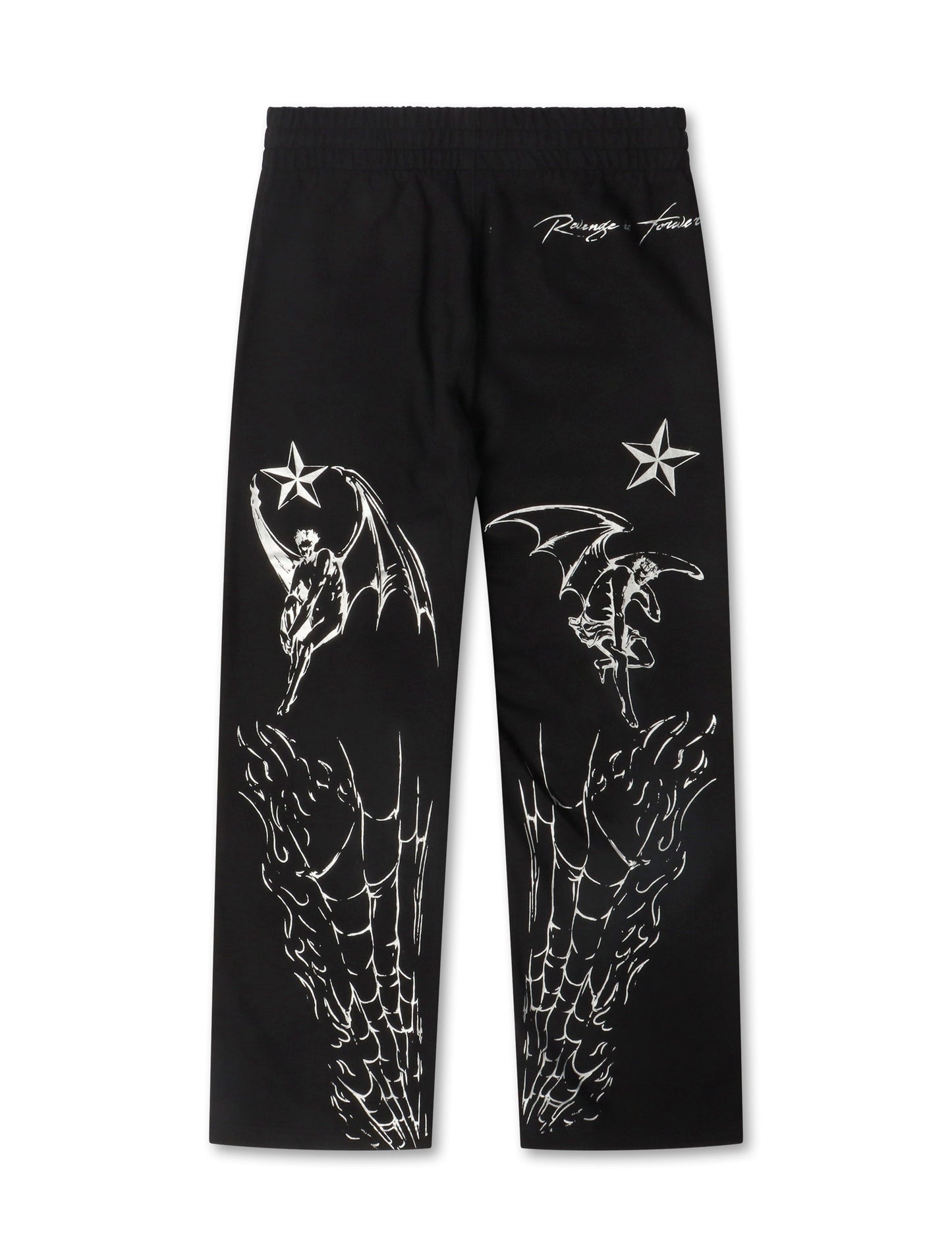 Revenge Tattoo Sweatpants - Black/Silver Denim Exchange