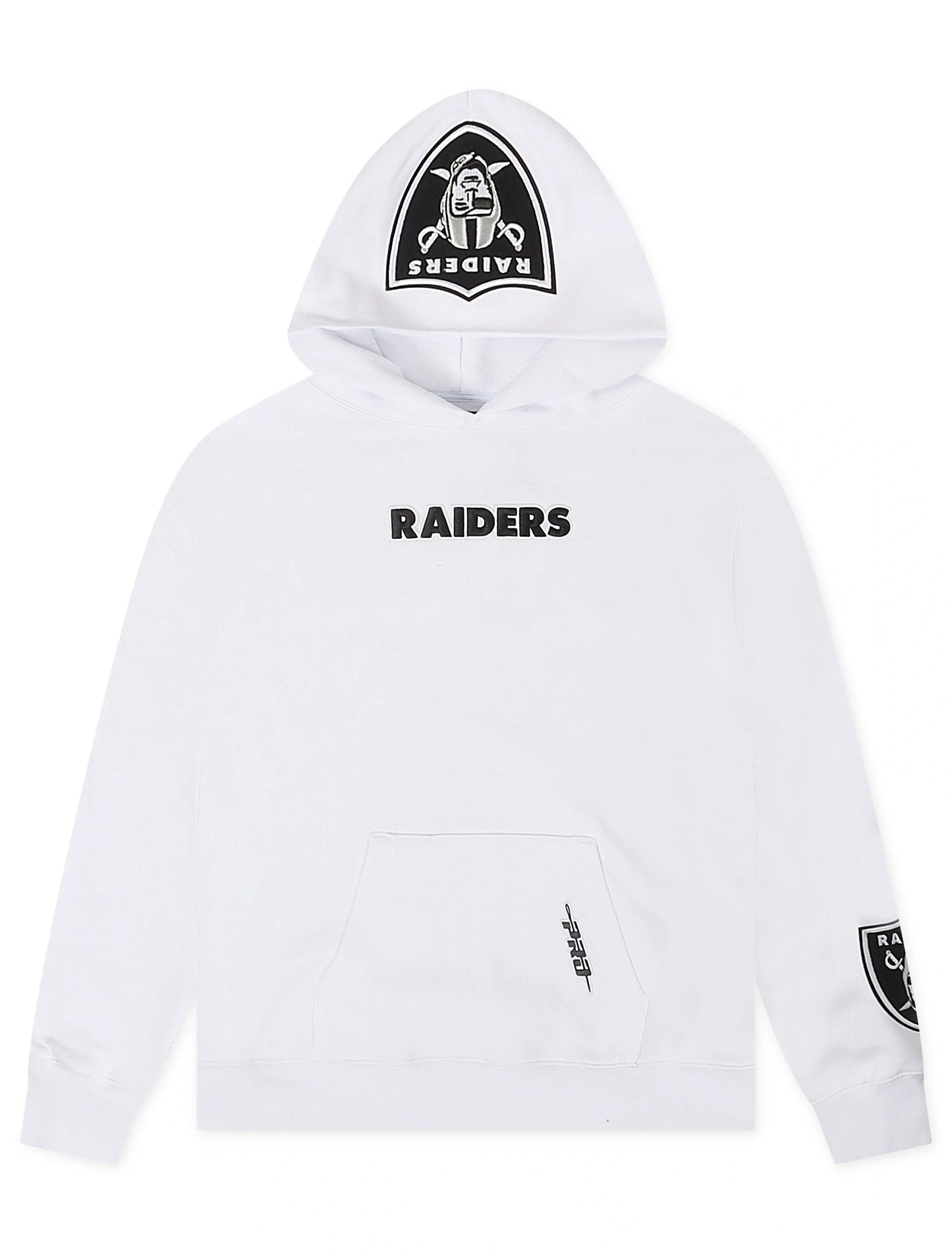 Pro Standard Las Vegas Raiders Wingspan Drop Shoulder Hoodie - White Denim Exchange