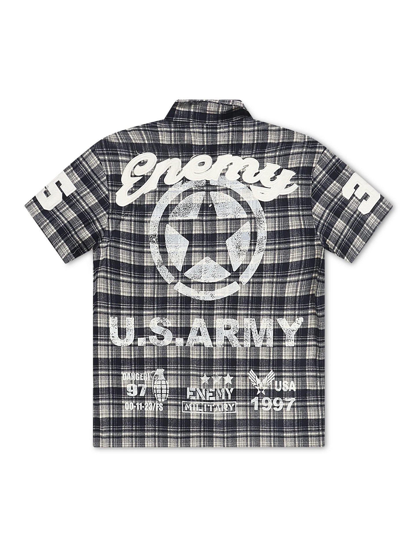 N.M.E NYC No Mercy Flannel Overshirt - Blue Denim Exchange