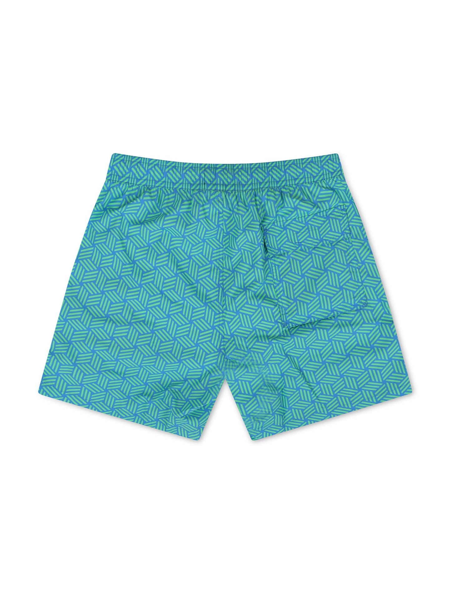 Psycho Bunny Jasper Aop Lightweight Swim Trunk - Green Gecko Denim Exchange