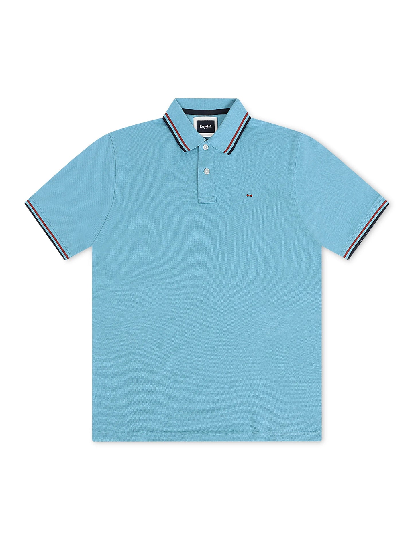 Eden Park Decalage Polo - Blue Denim Exchange
