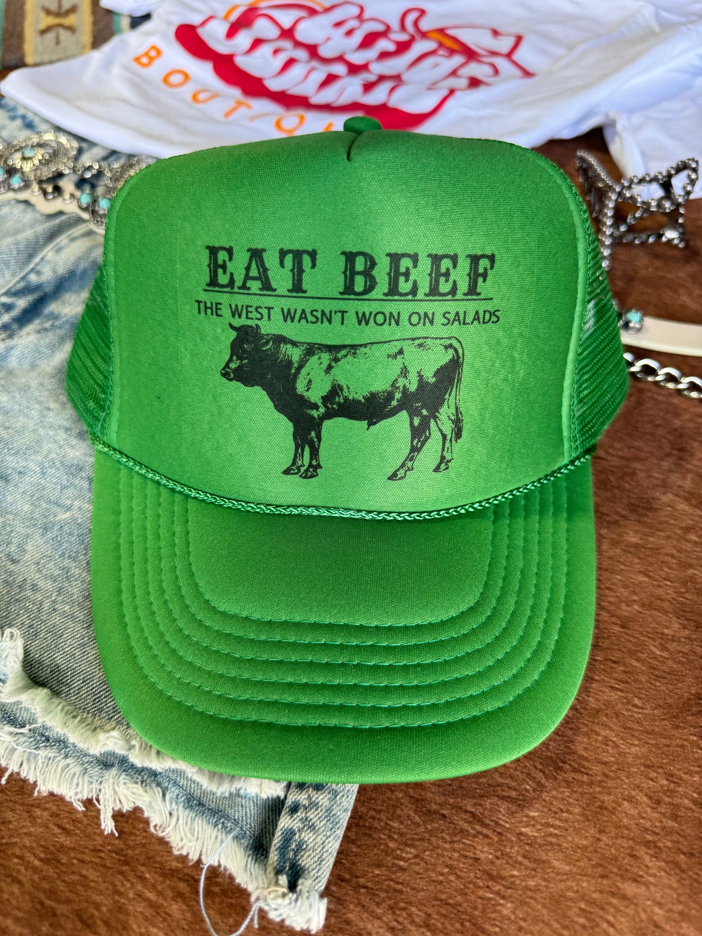 West Wasn't Won On Salads Trucker Hat Wild Junkie