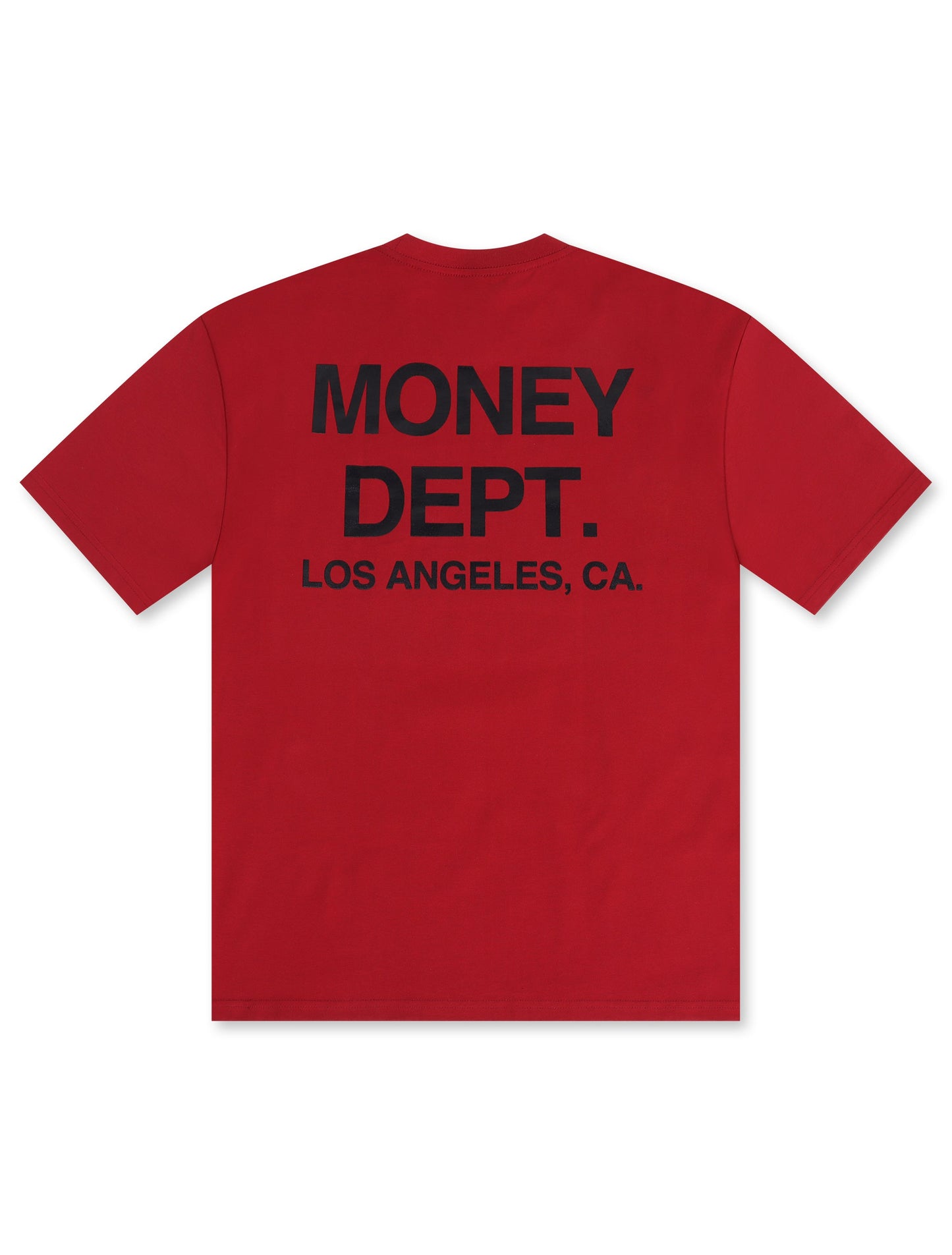 Money Dept. Los Angeles Heavyweight Tee - Burgundy/Black Denim Exchange