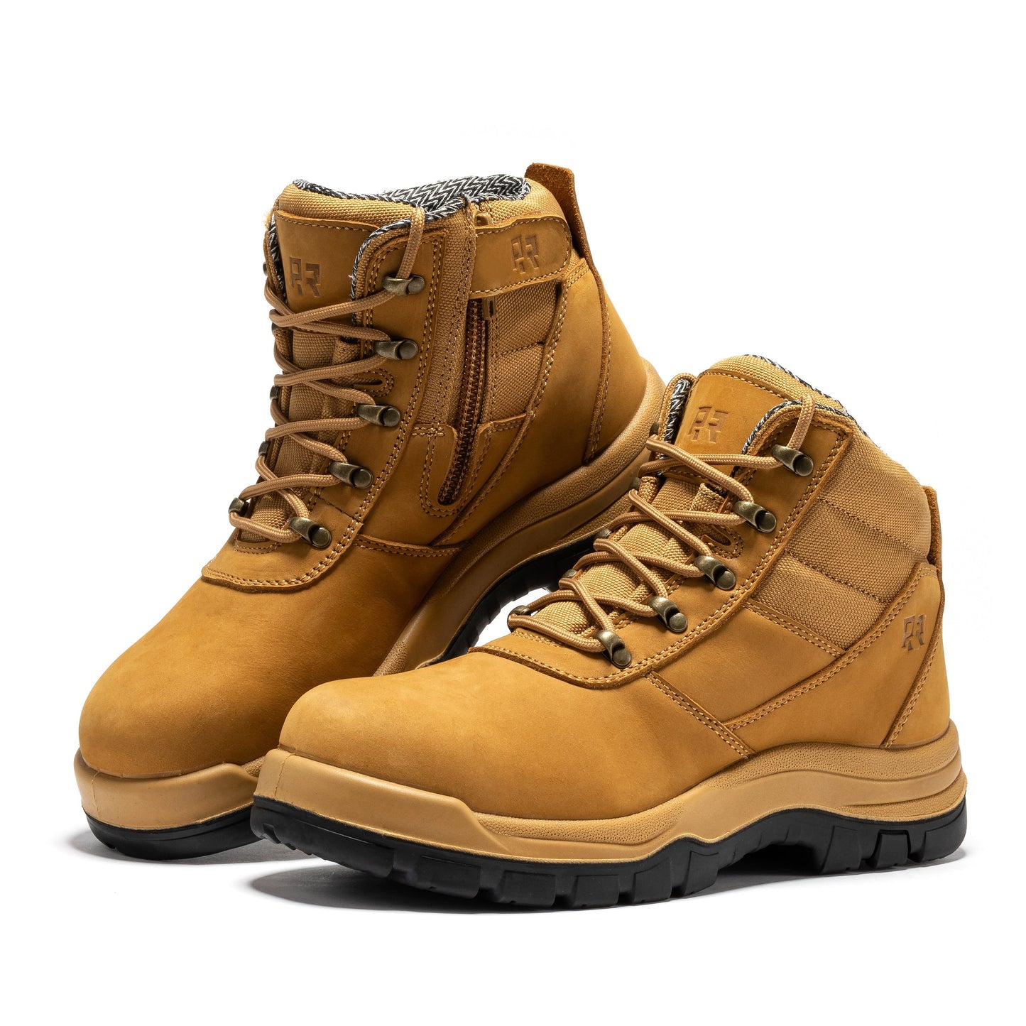 ROCKROOSTER Avalon Black 6 Inch Zip-sided Composite toe Leather Work Boots CP213BK Rock Rooster Footwear Inc