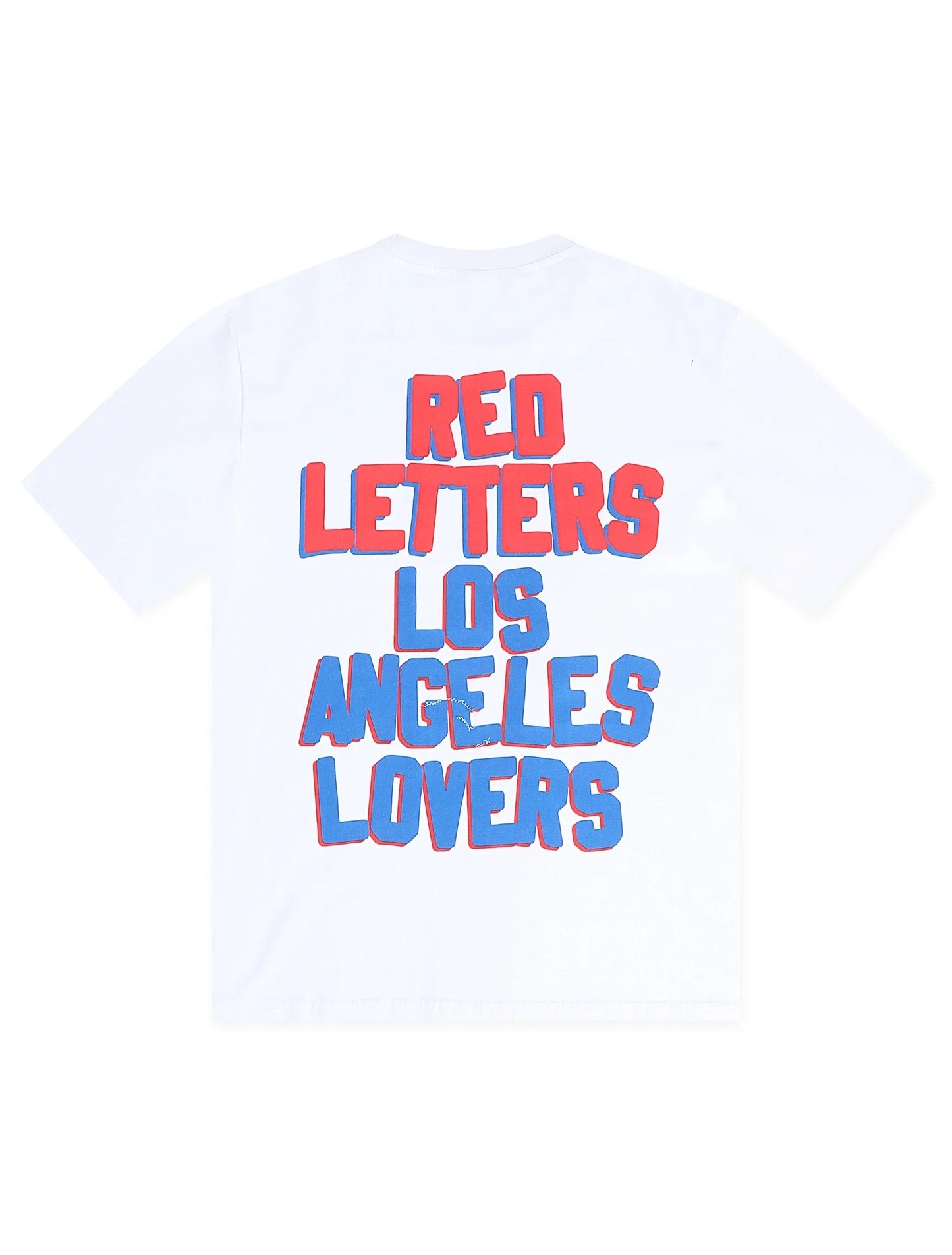 Red Letters Not LA Lovers Tee - White Denim Exchange