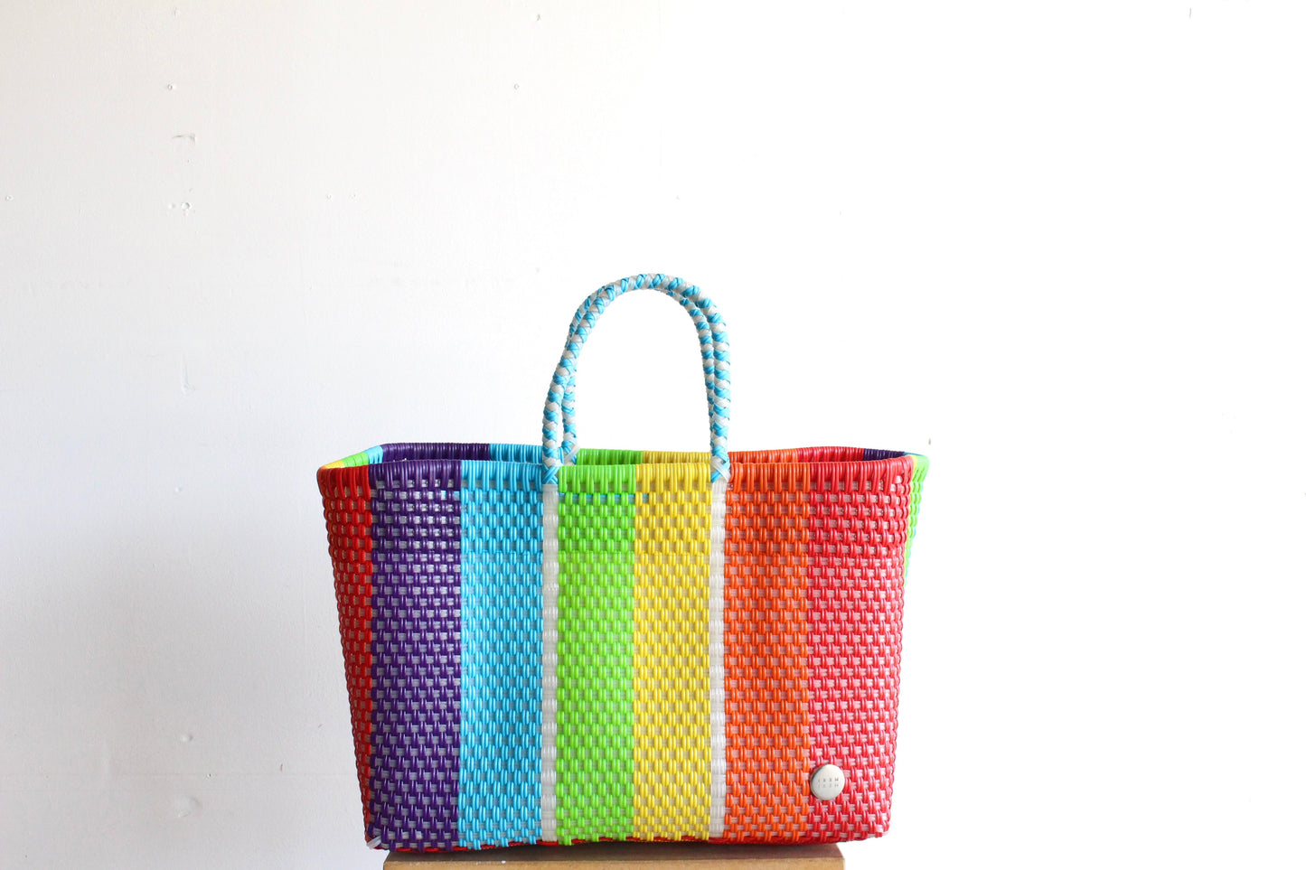 MexiMexi “Arcoíris” Tote – Oversized Rainbow Market Bag – Handmade in Mexico MexiMexi
