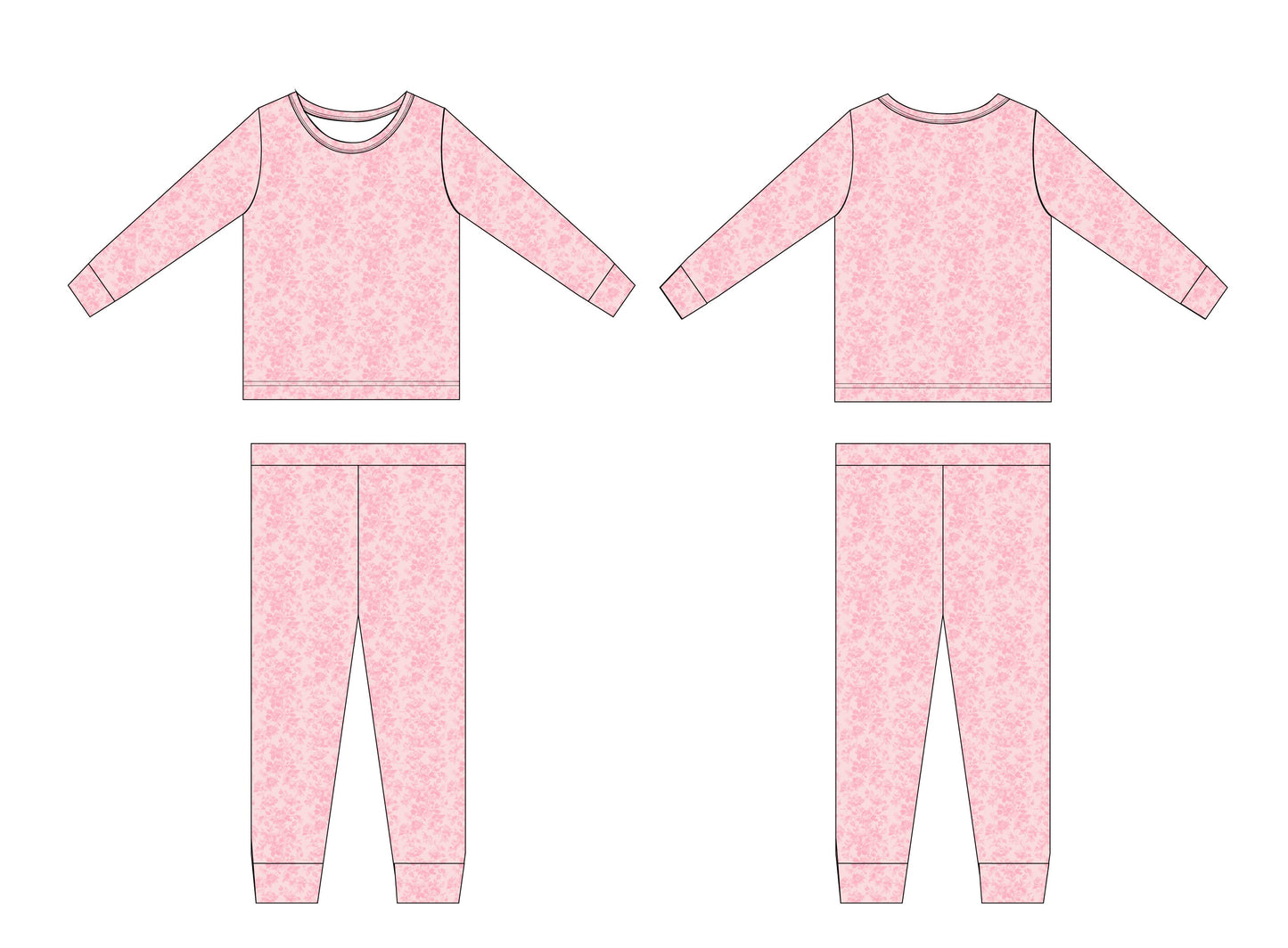 Pink Toile - Set Blush Lotus