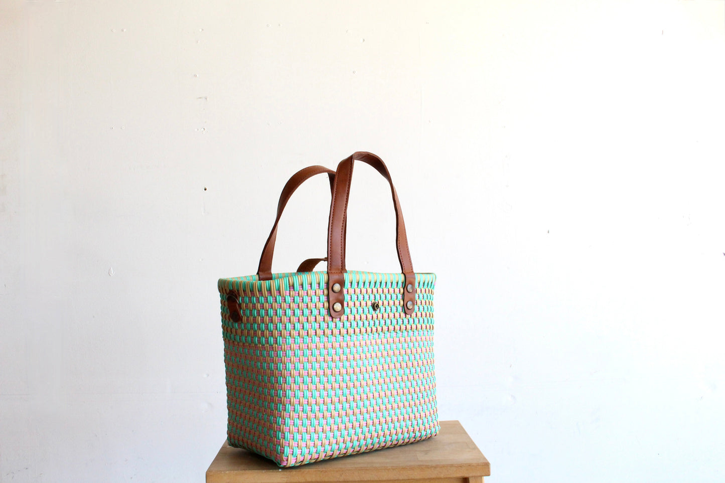 Caramel, Pink & Teal Purse bag by MexiMexi MexiMexi
