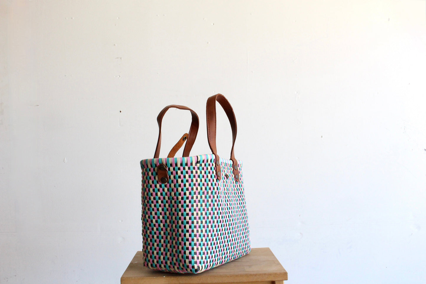 White, Black, Teal & Pink Purse bag by MexiMexi MexiMexi