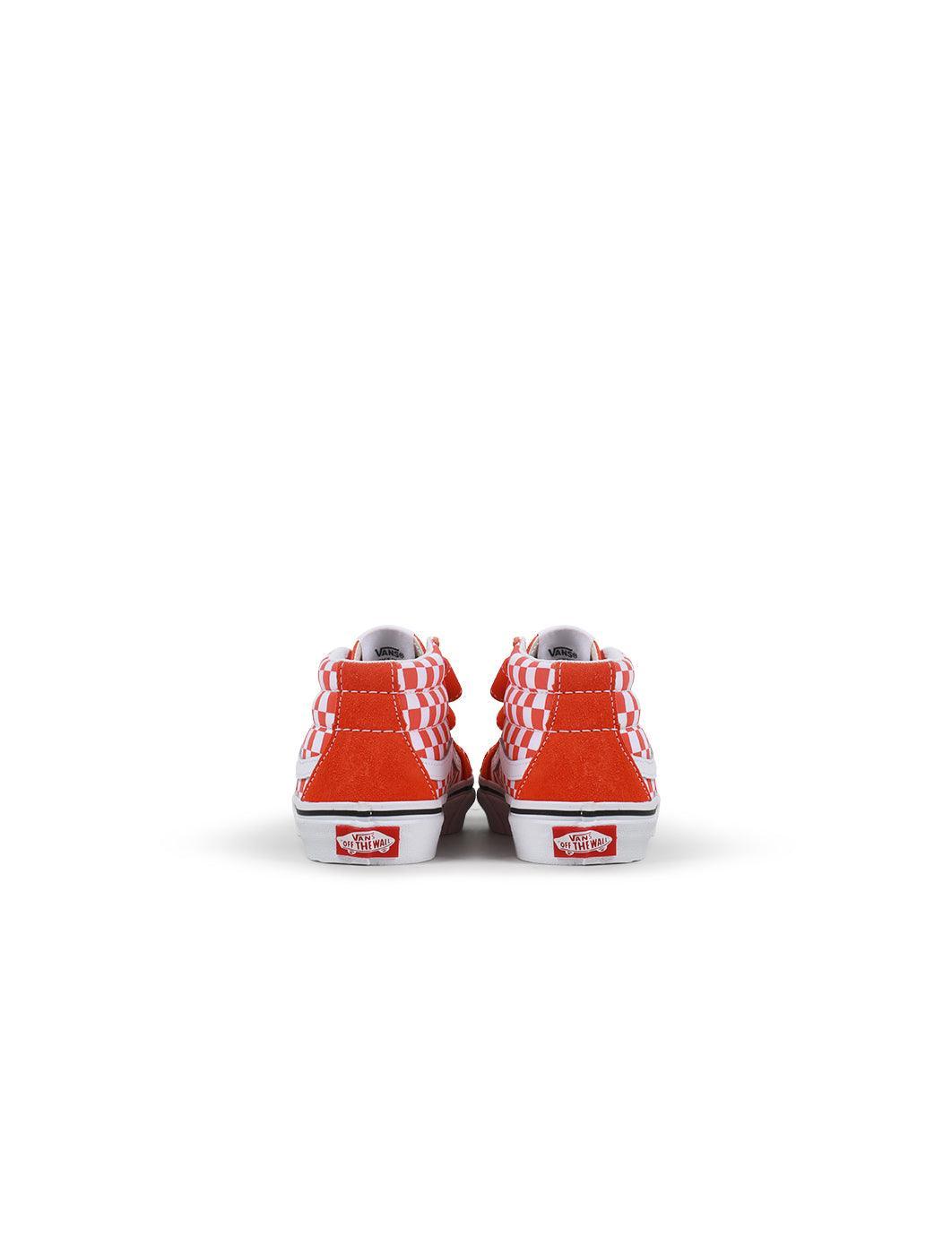 Vans (PS) Sk8-Mid Reissue V - Checkerboard Orange Denim Exchange