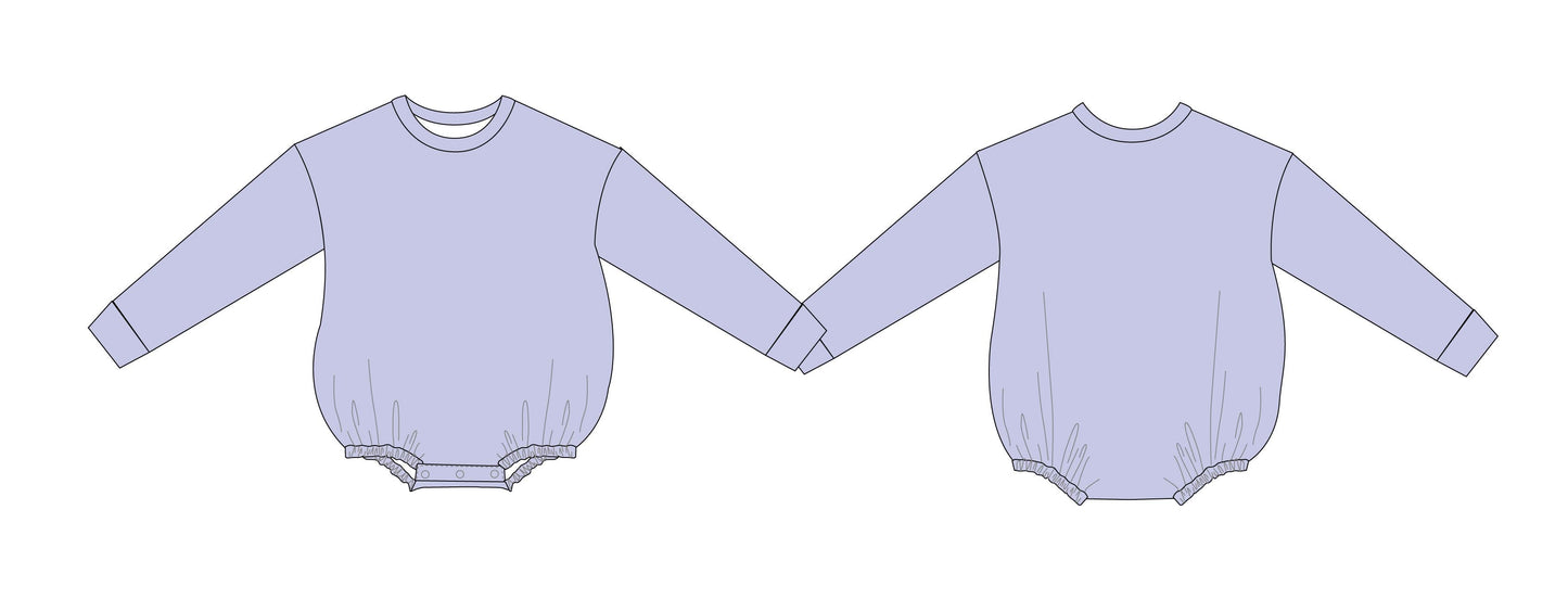 Wisteria Dream - Cloud Terry Bubble Sweatshirt Blush Lotus