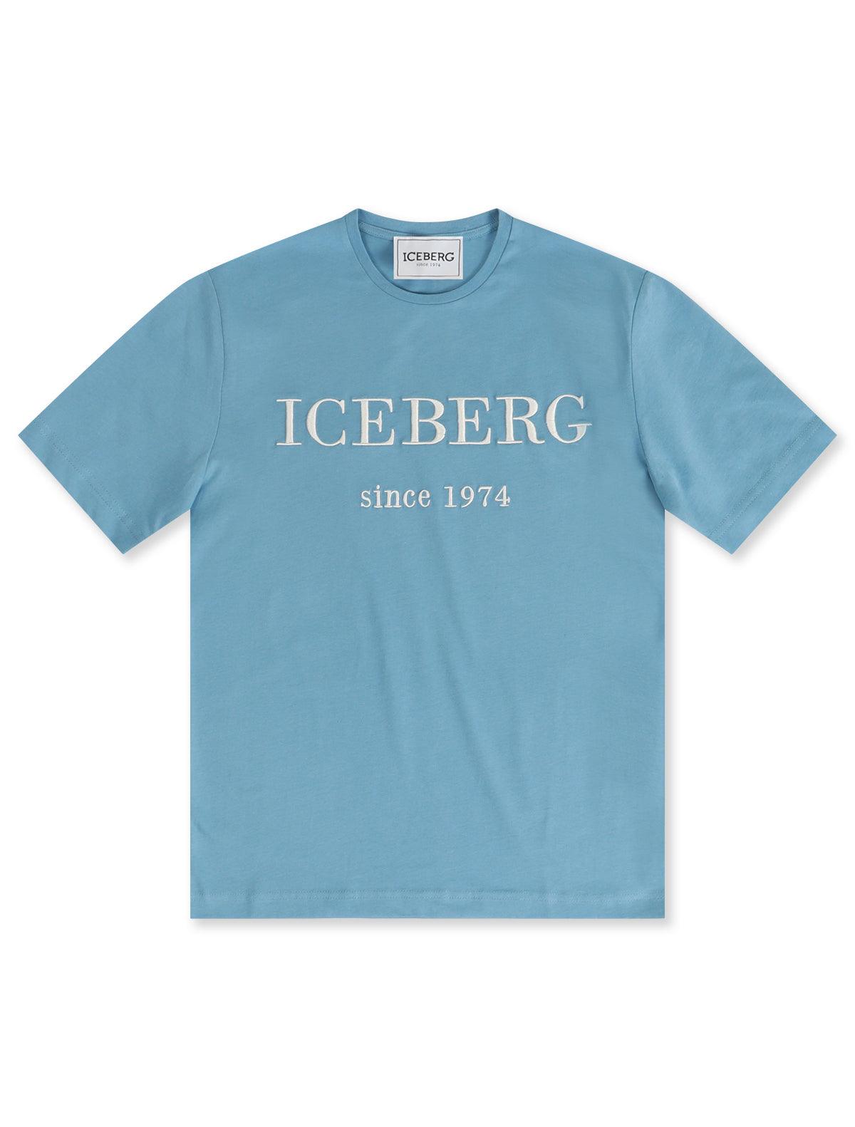 Iceberg Logo Tee - Sky Blue Denim Exchange