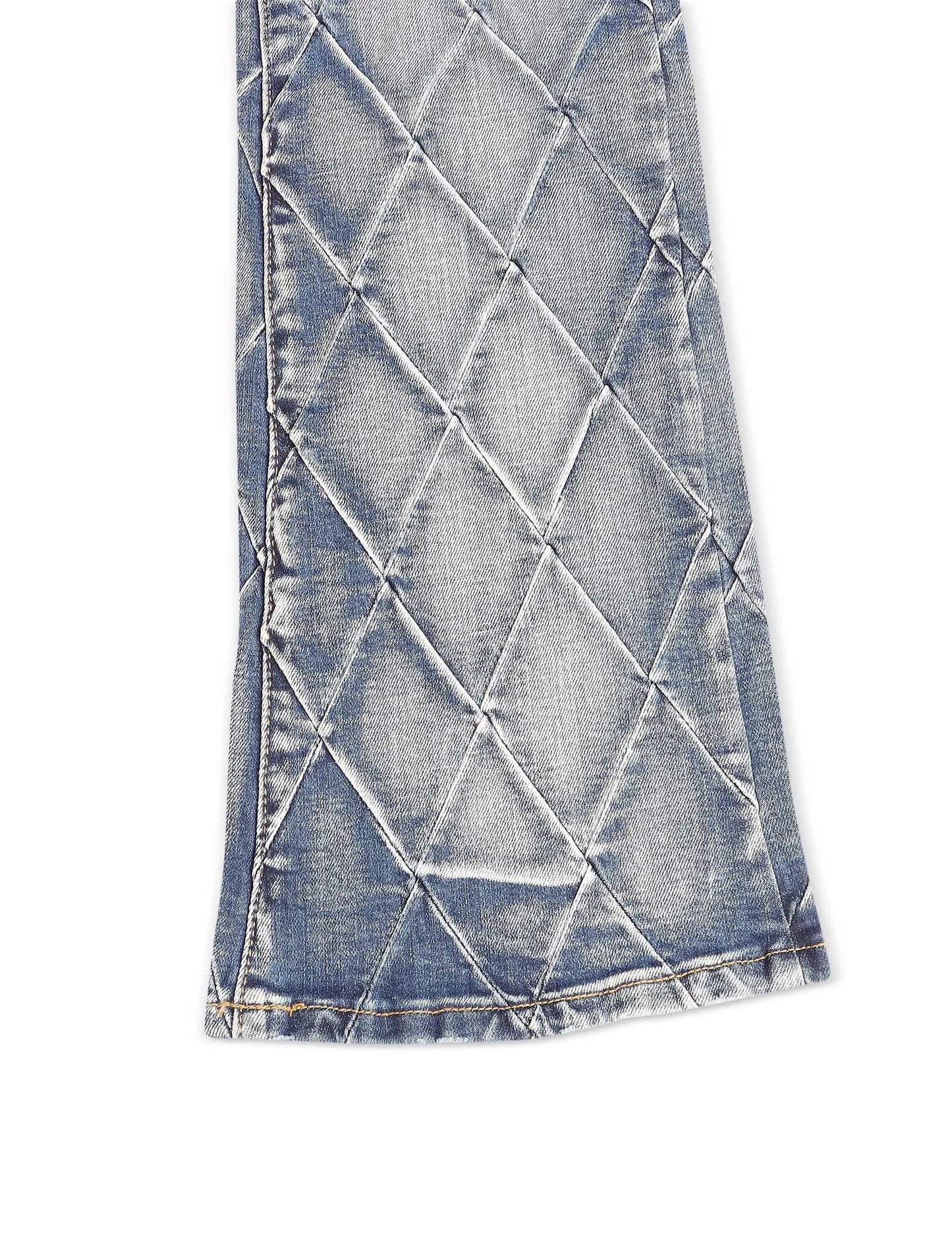Valabasas Tire Stacked Jeans - Blue Washed Denim Exchange