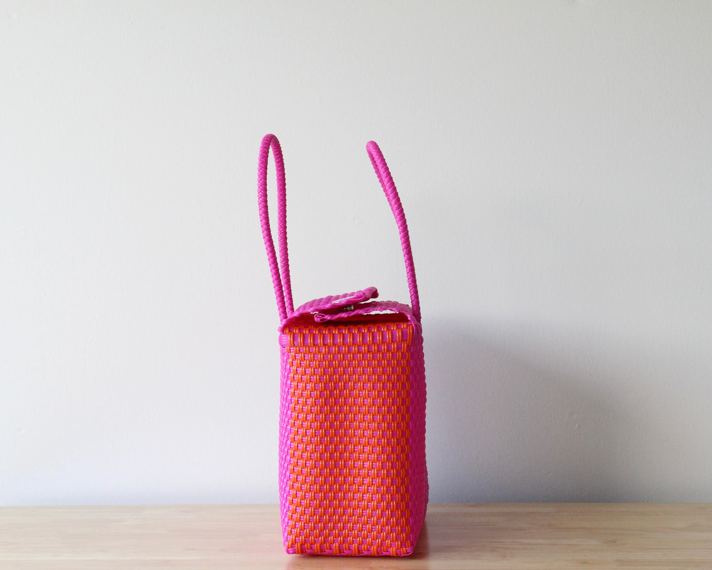 Hot Pink & Orange Medium Woven Handbag by MexiMexi MexiMexi