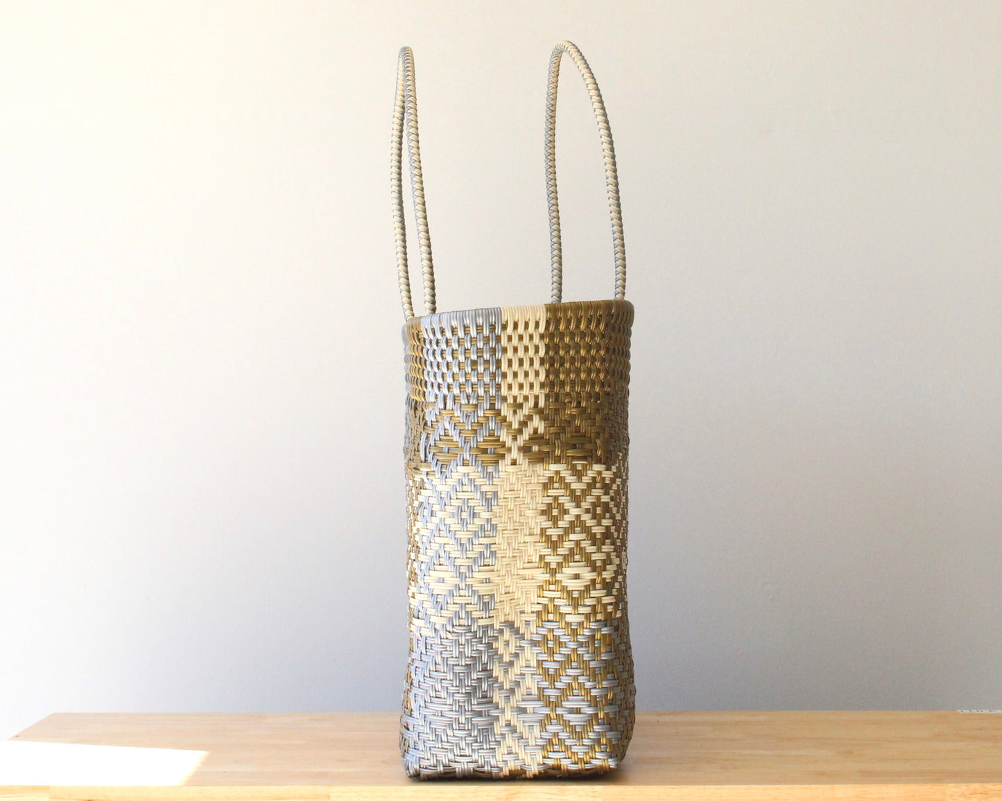 Gold, Beige & Gold Extra Large Tote Bag | Handmade by MexiMexi MexiMexi