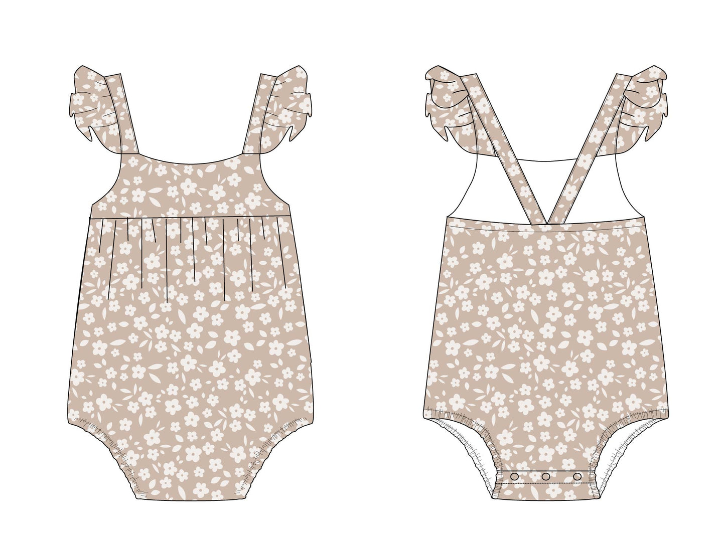 Calista - Bubble Romper Blush Lotus