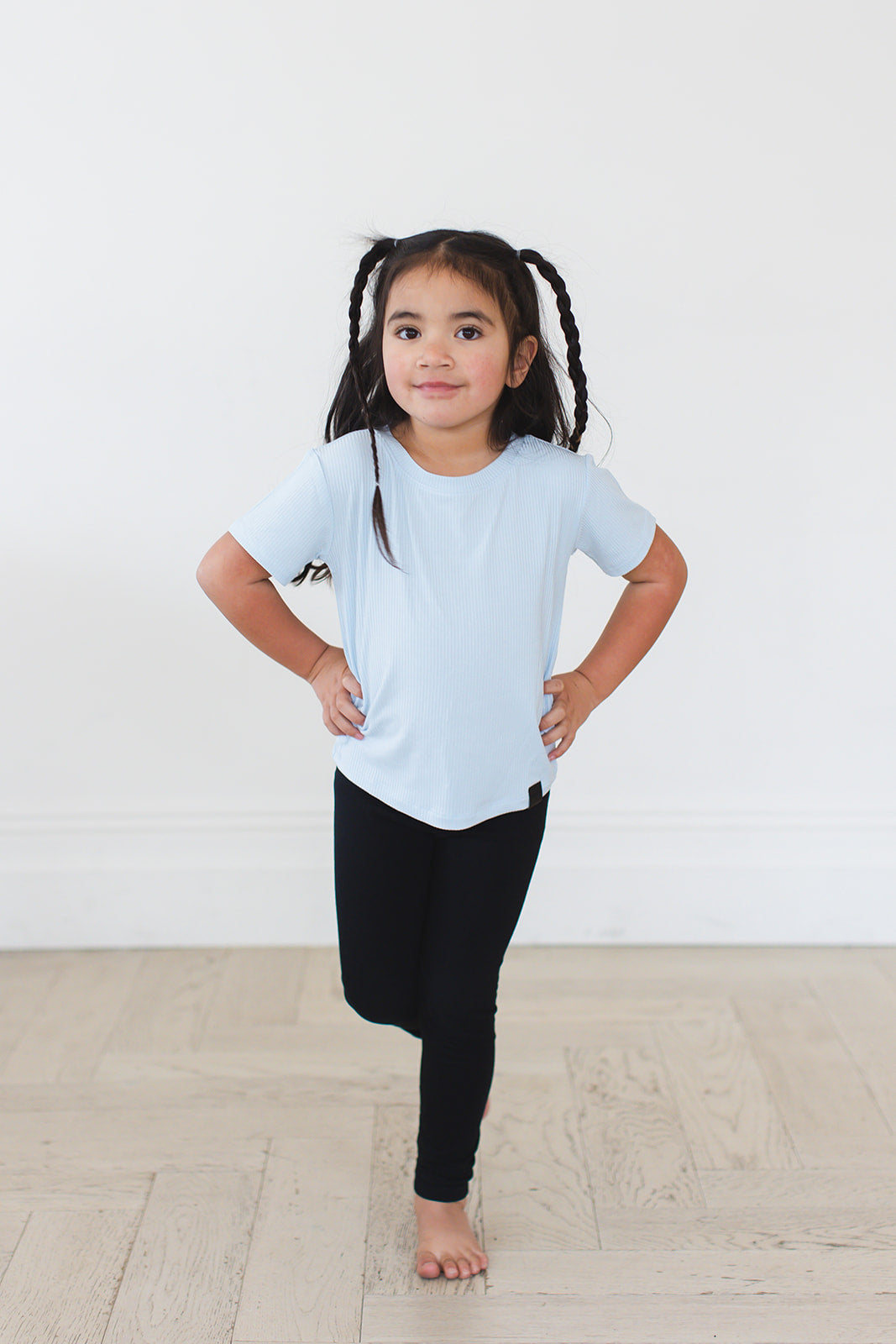 Baby Blue (ribbed) - Everyday Tee Blush Lotus