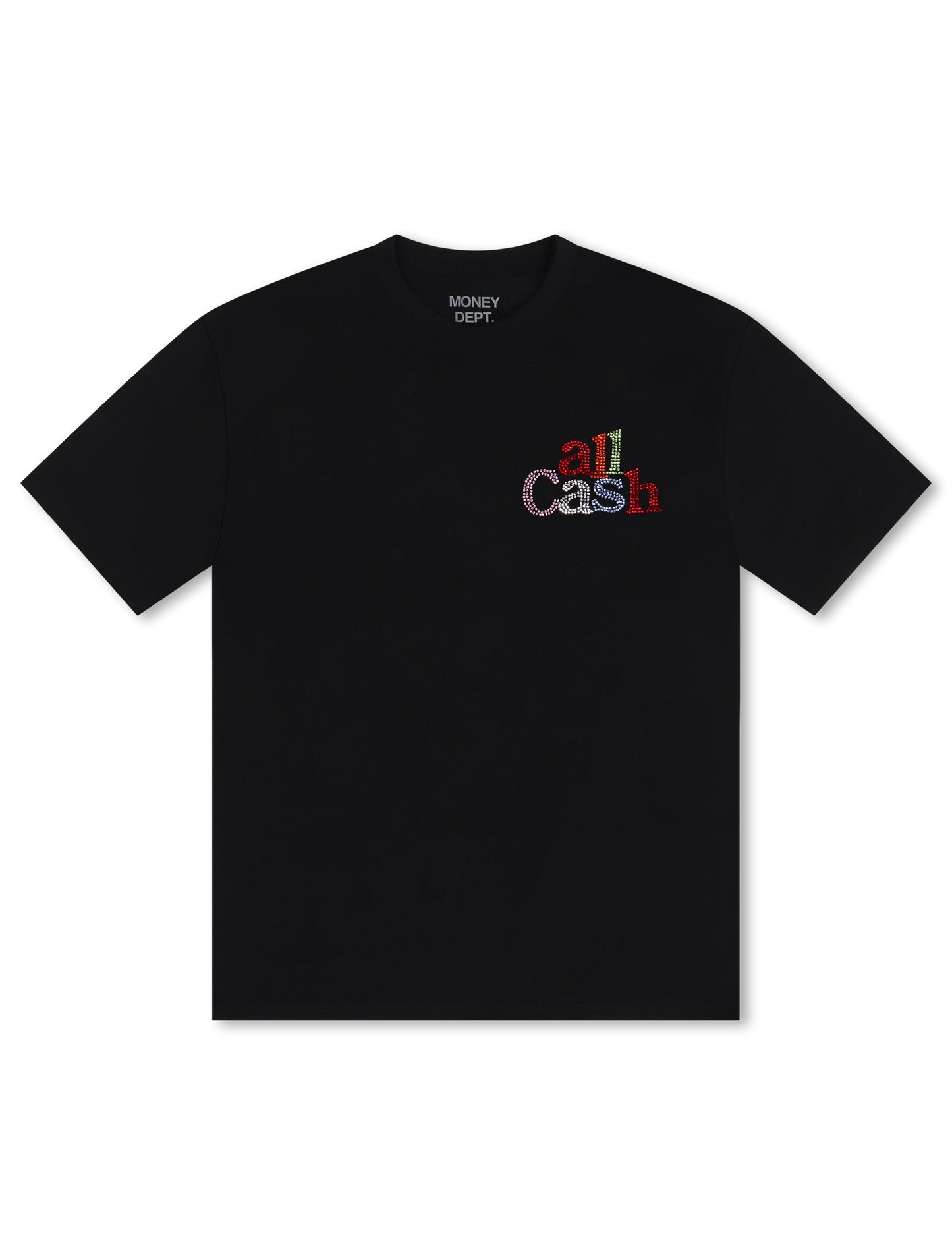 All Cash Hold Bands Rhinestone Tee - Multicolor Denim Exchange