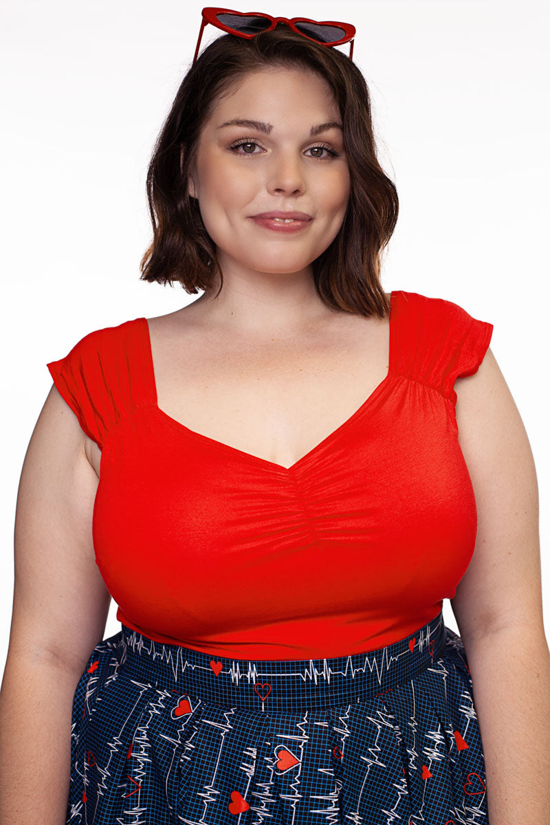 Isabel Top in Red Retrolicious