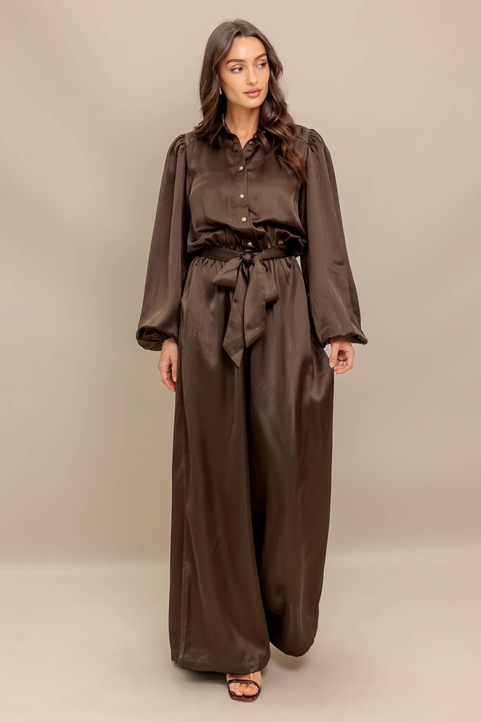 SUGAR BROWNIE WOVEN JUMPSUIT Flying Tomato