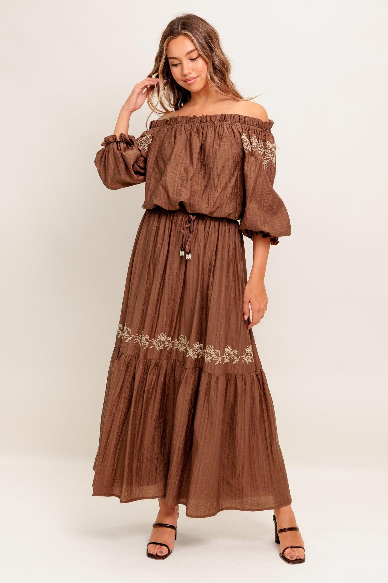 FULL SPEED AHEAD BROWN WOVEN TOP Flying Tomato