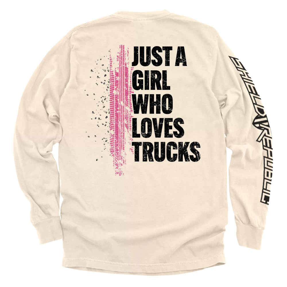 Just A Girl Who Loves Trucks Shield Republic