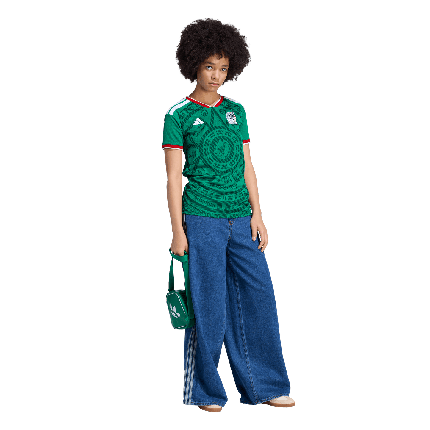Adidas Womens Mexico 26 Jersey - Green Denim Exchange