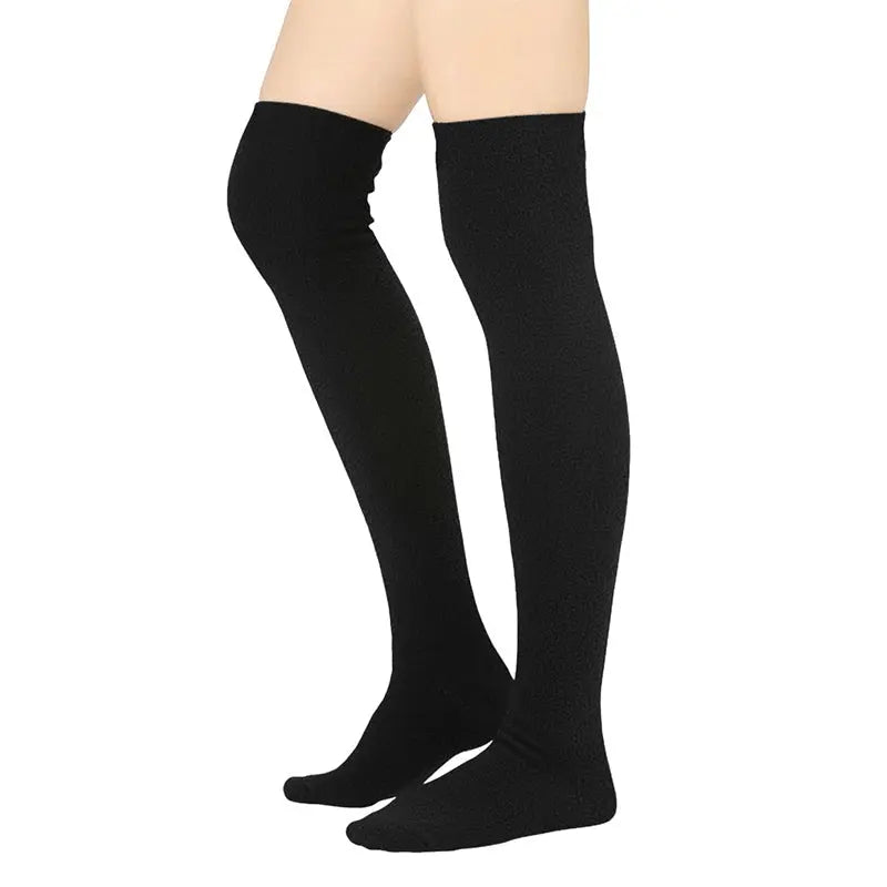 Over the Knee Fleece Socks - Black Polar Feet® LLC