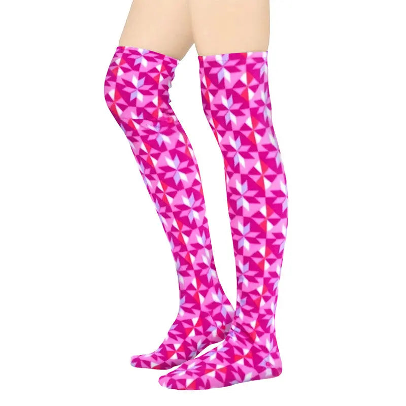 Over The Knee Fleece Socks - Kaleidoscope Polar Feet® LLC