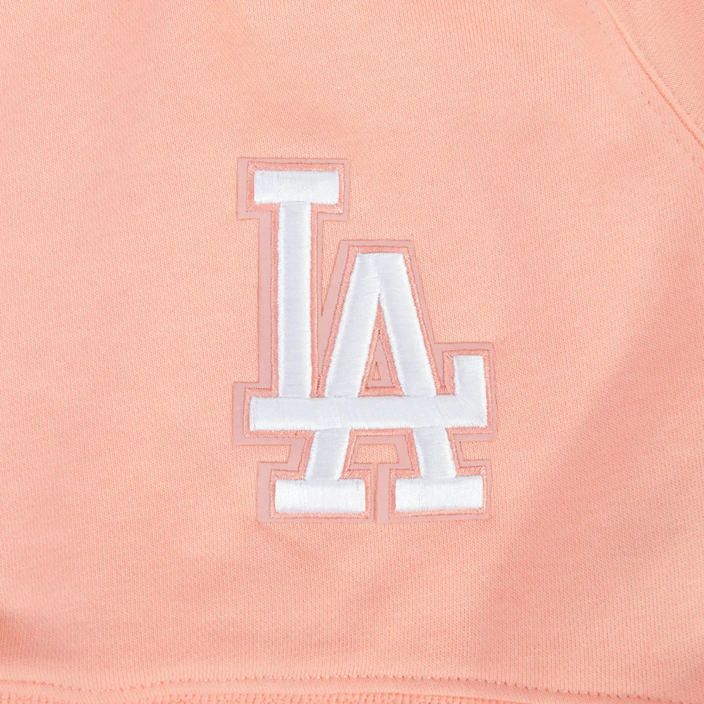 Pro Standard Womens LA Dodgers Cropped Wingspan Crewneck - Guava Denim Exchange