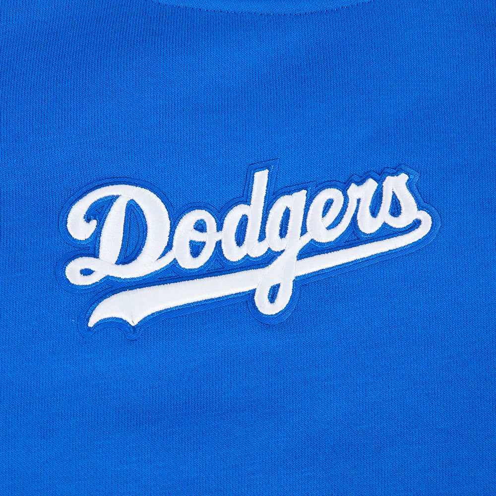 Pro Standard Womens LA Dodgers Cropped Wingspan Crewneck - Royal Blue Denim Exchange