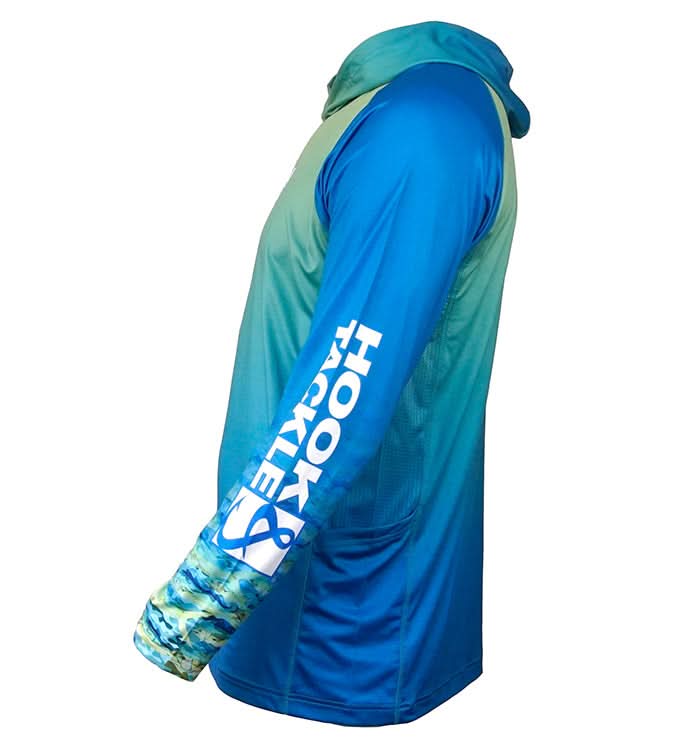 Men's Mahi Camo UV Fishing Hoodie Gaiter Hook & Tackle
