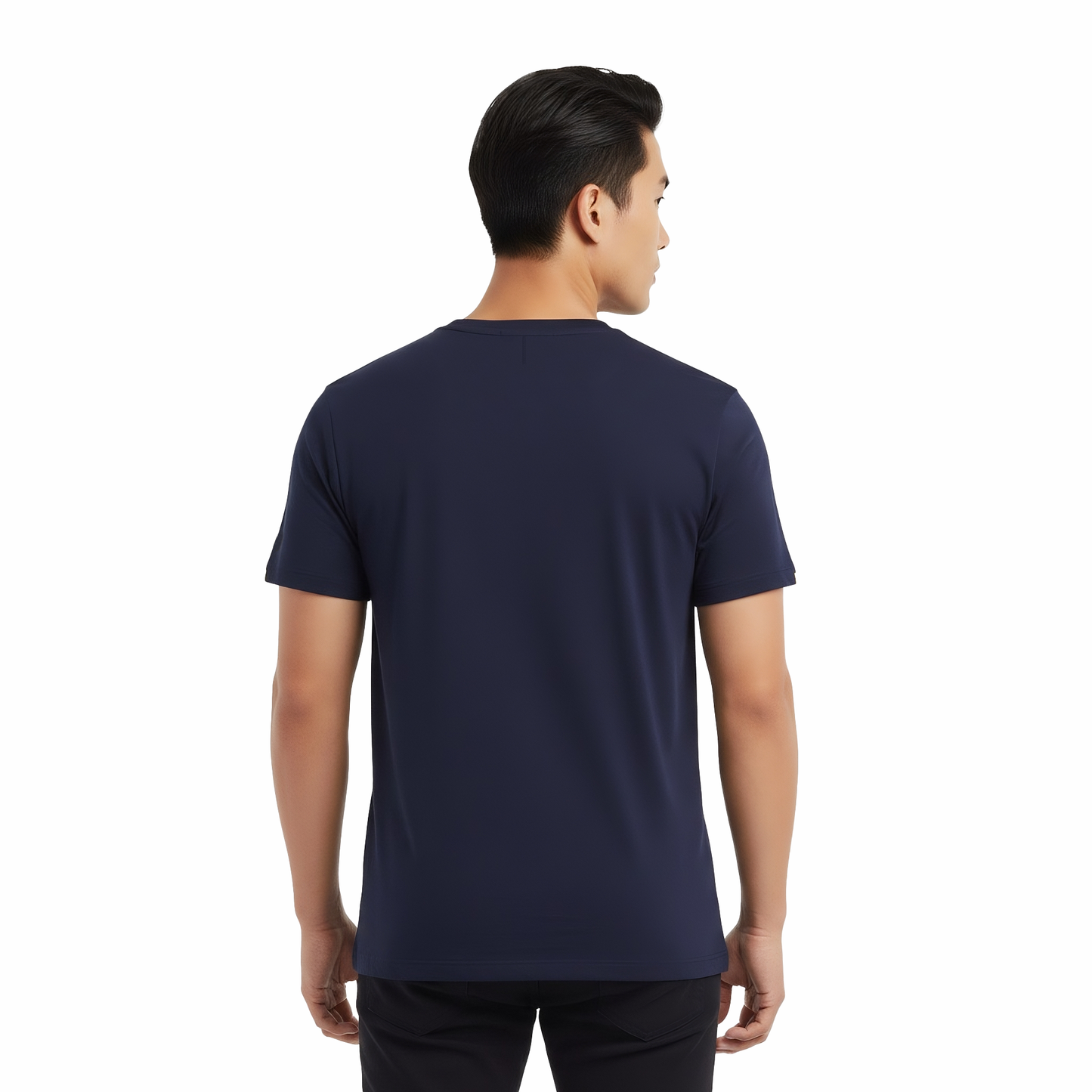 Elijah Navy Short Sleeve Crew Auragen