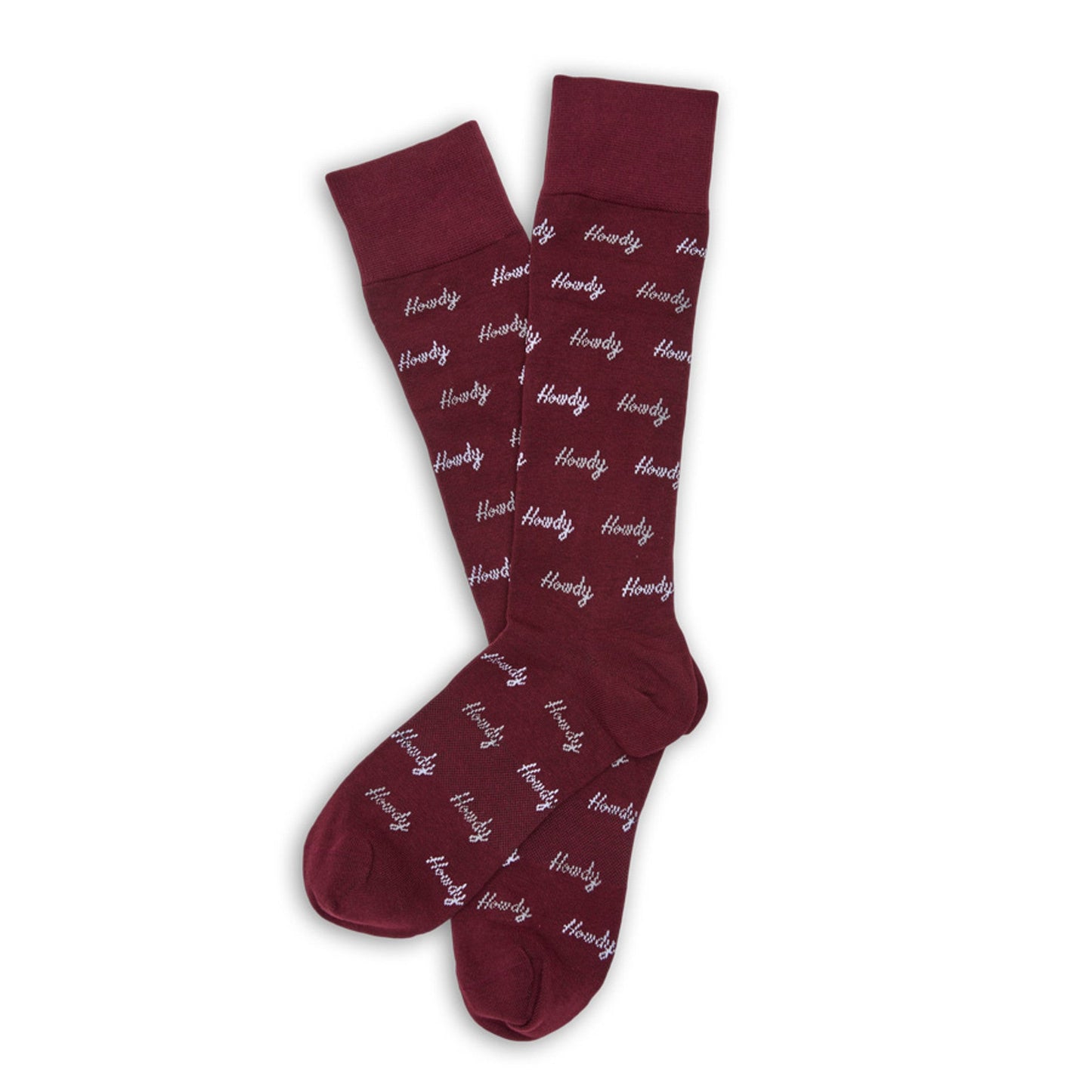 Maroon Howdy Dress Socks DeadSoxy