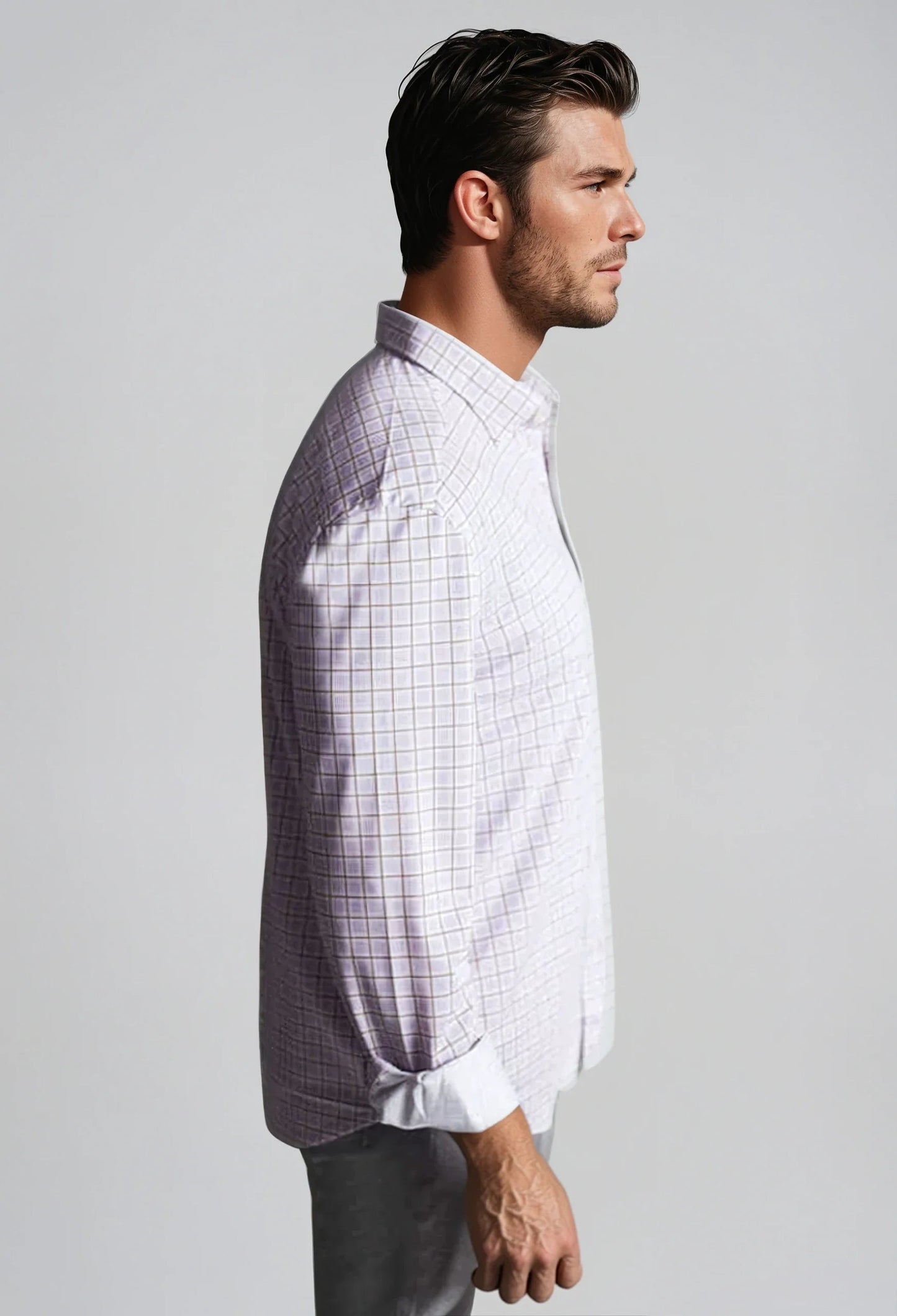 Matt Plaid Long Sleeve Tech Shirt Buki