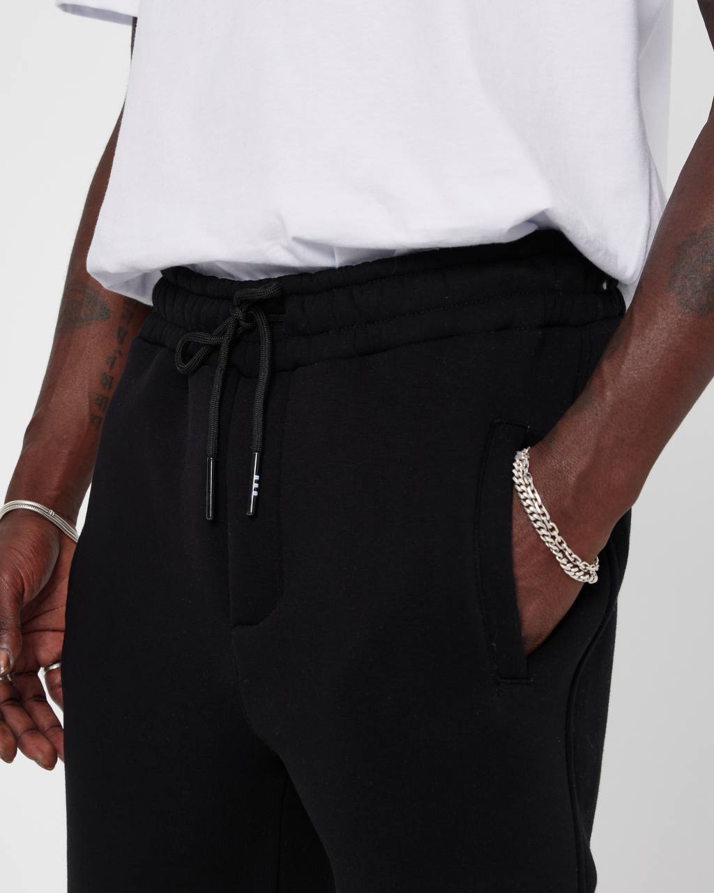 Men's Oversized Fleece-Lined Jogger Sweatpants Withinblack