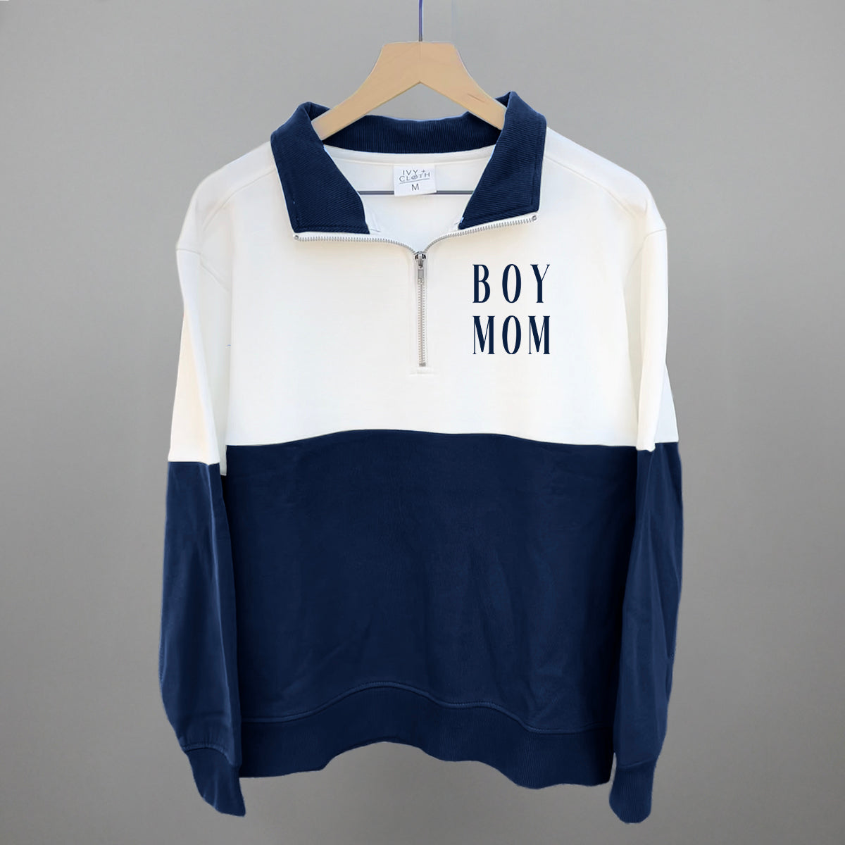 Boy Mom Block (Left Chest) Ivy + Cloth