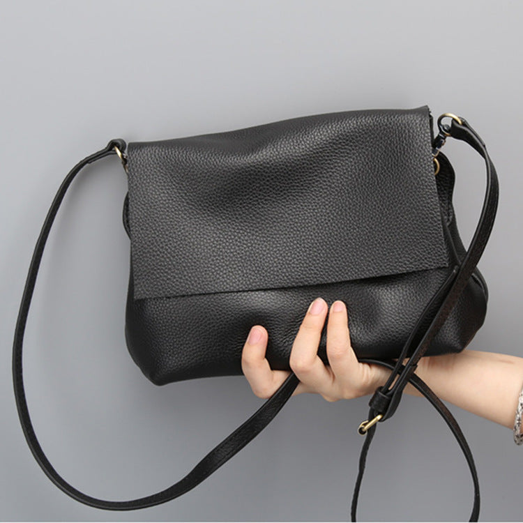 Women's Genuine Leather Simple Fashion Street Cowhide Shoulder Bags Rirati