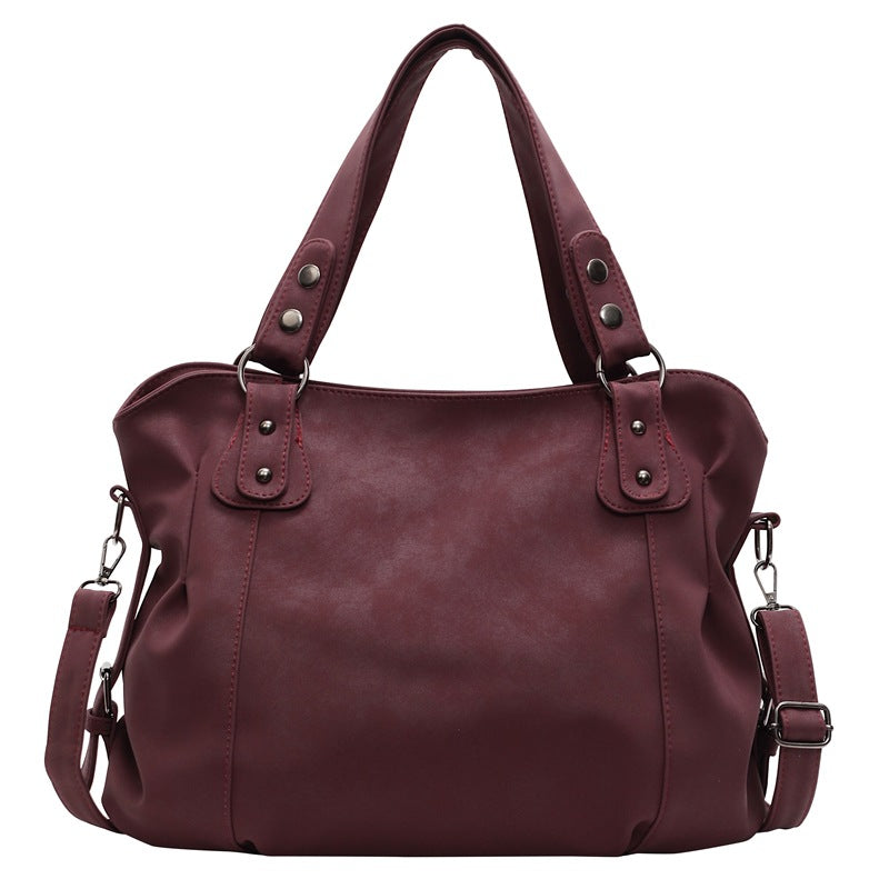 Women's Retro Fashionable Simple Korean Style Large Backpacks Rirati