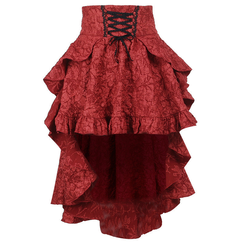 Alt Goth Fairy core Grunge Lolita Skirt Women Dark Gothic