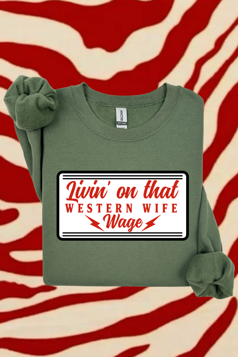 Western Wife Wage Sweatshirt Spurs & Spades Boutique