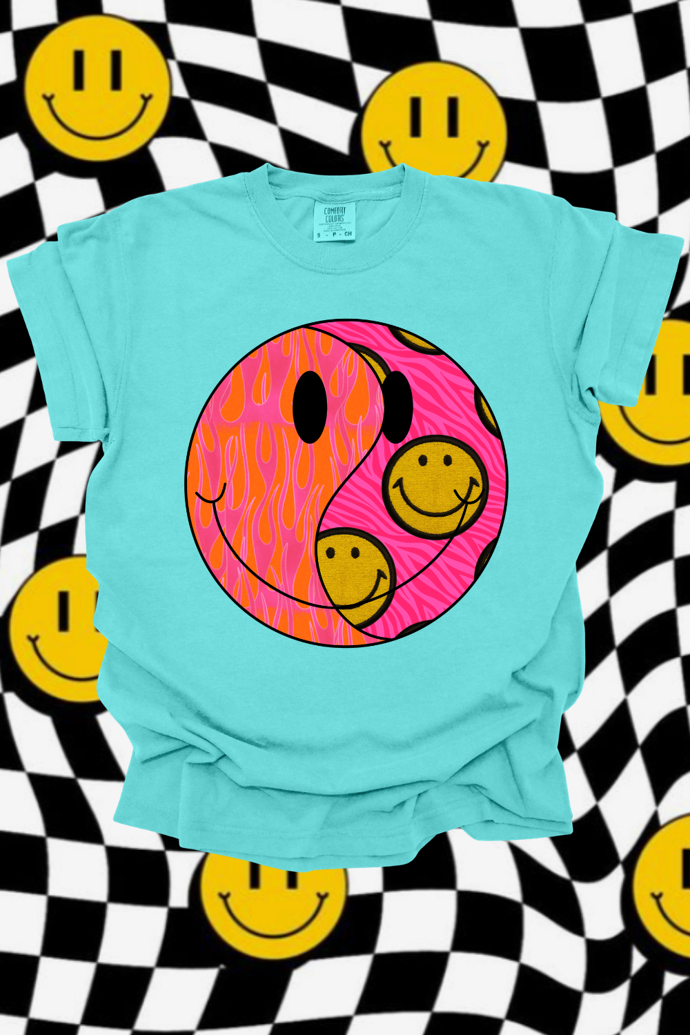Funky Smiley Graphic Tee Spurs & Spades Boutique